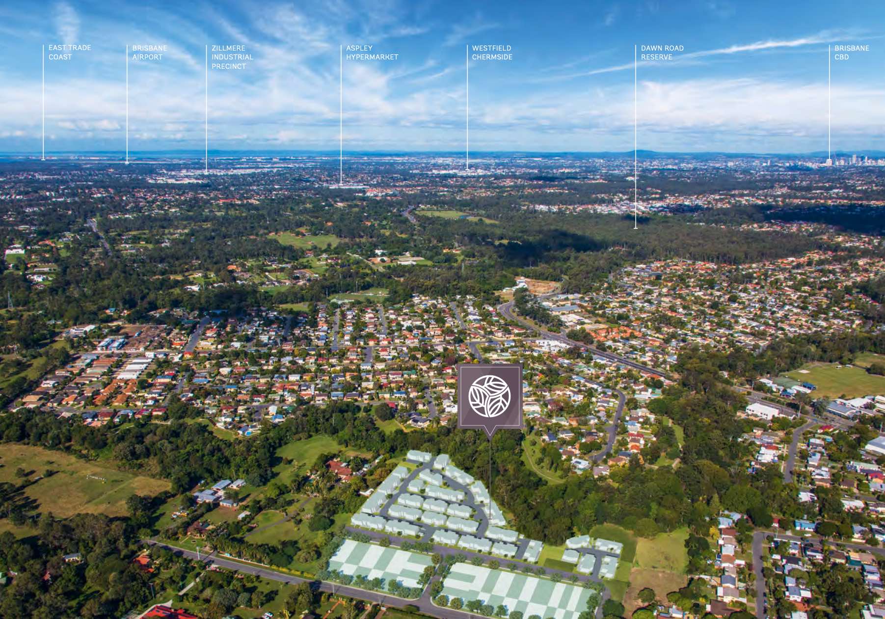 Lexington Townhomes - Albany Creek Aerial
