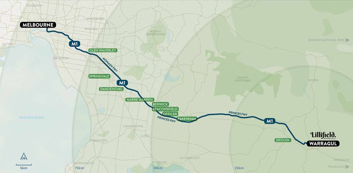 Lillifield Estate - Warragul Location m Location Map