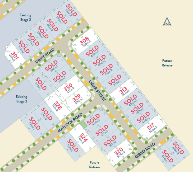 Lillifield Estate - Warragu Release Map