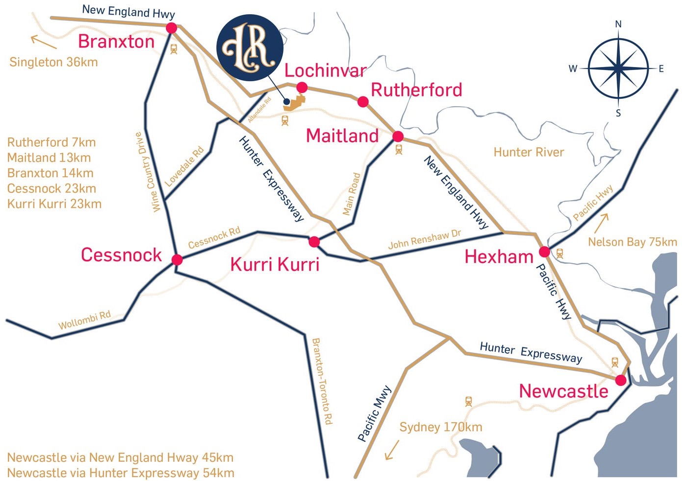 Lochinvar Ridge Estate - Lochinvar Location Map