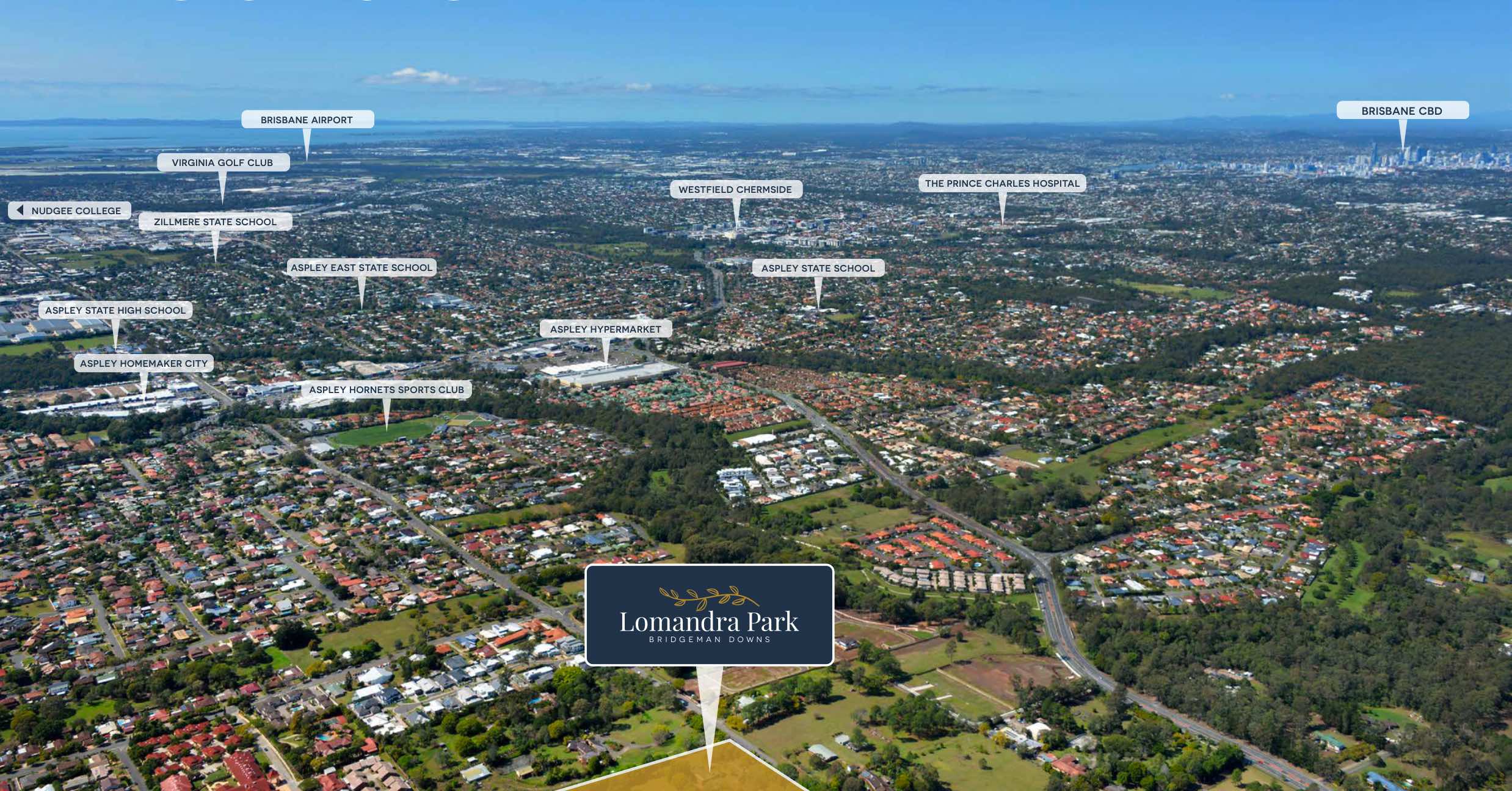 Lomandra Park Estate - Bridgeman Downs Aerial