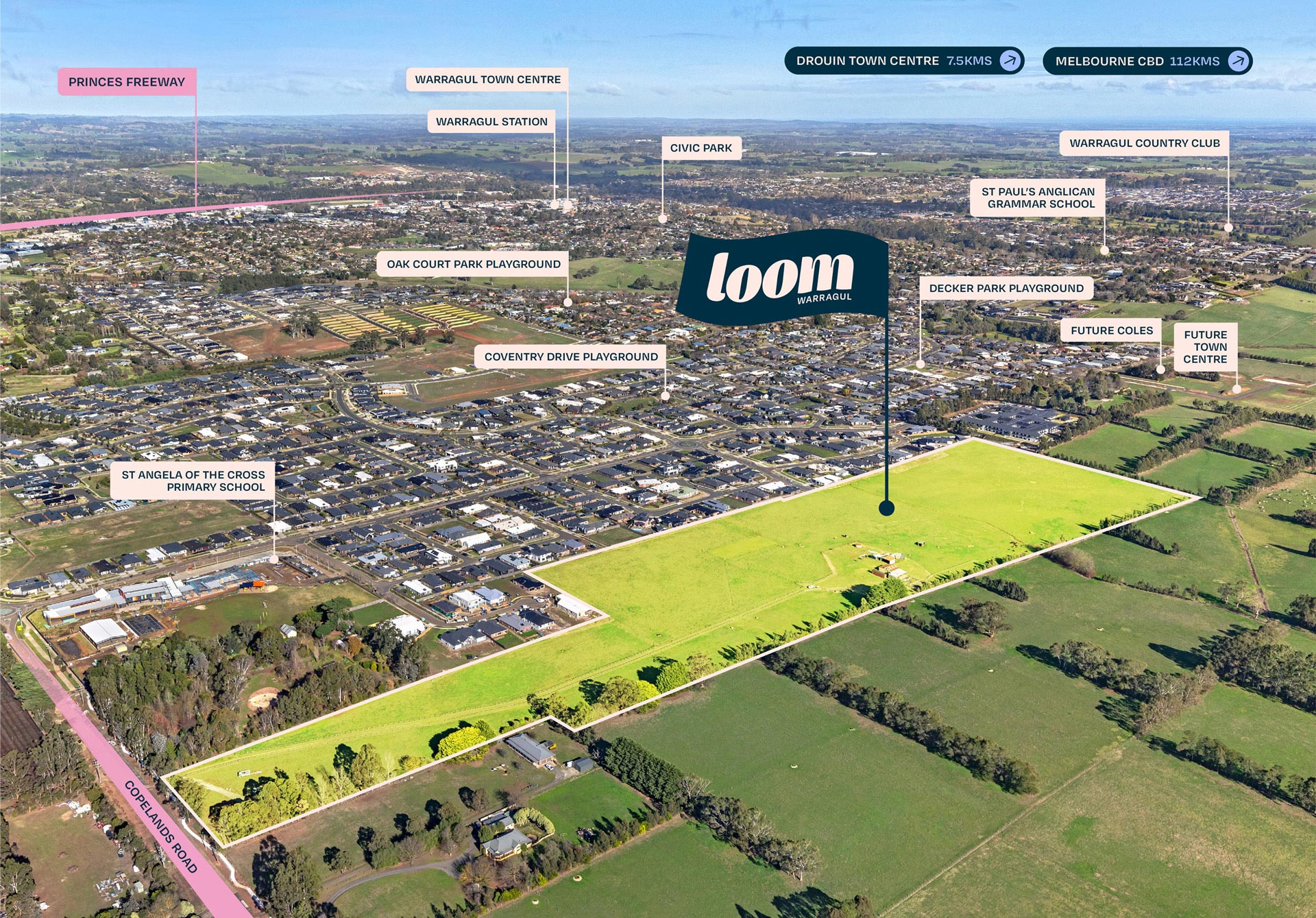 Loom Estate - Warragul Aerial