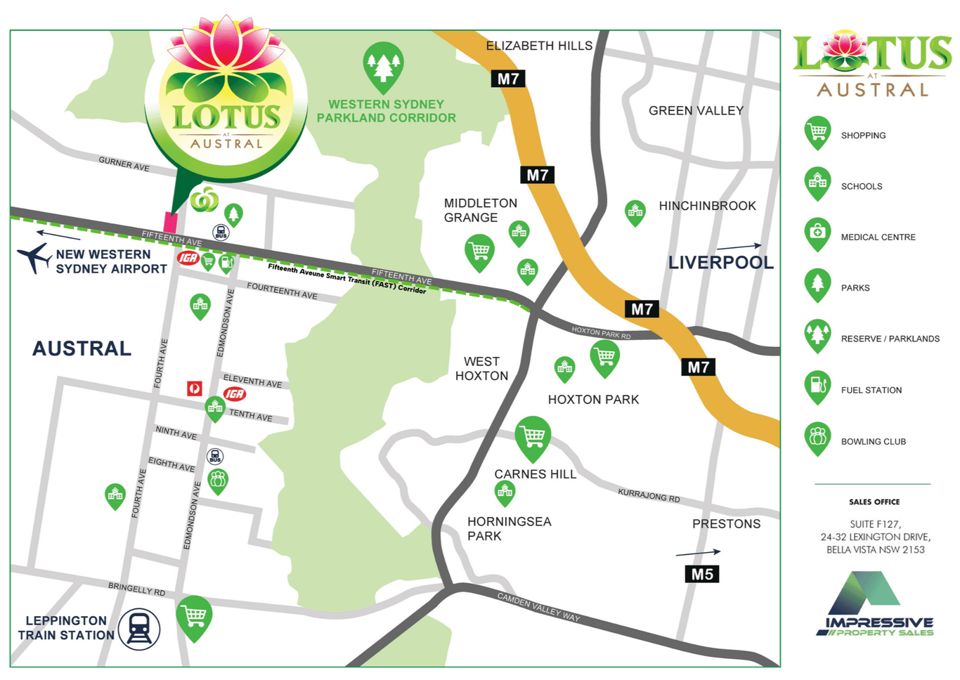 Lotus at Austral - Austral Location Map