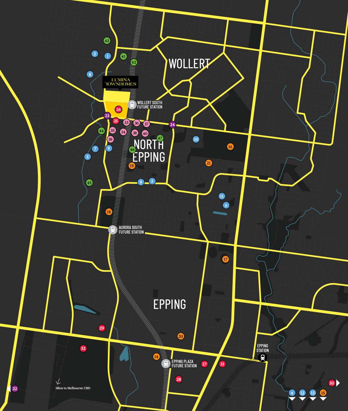 Lumina Townhomes - Wollert Location Map
