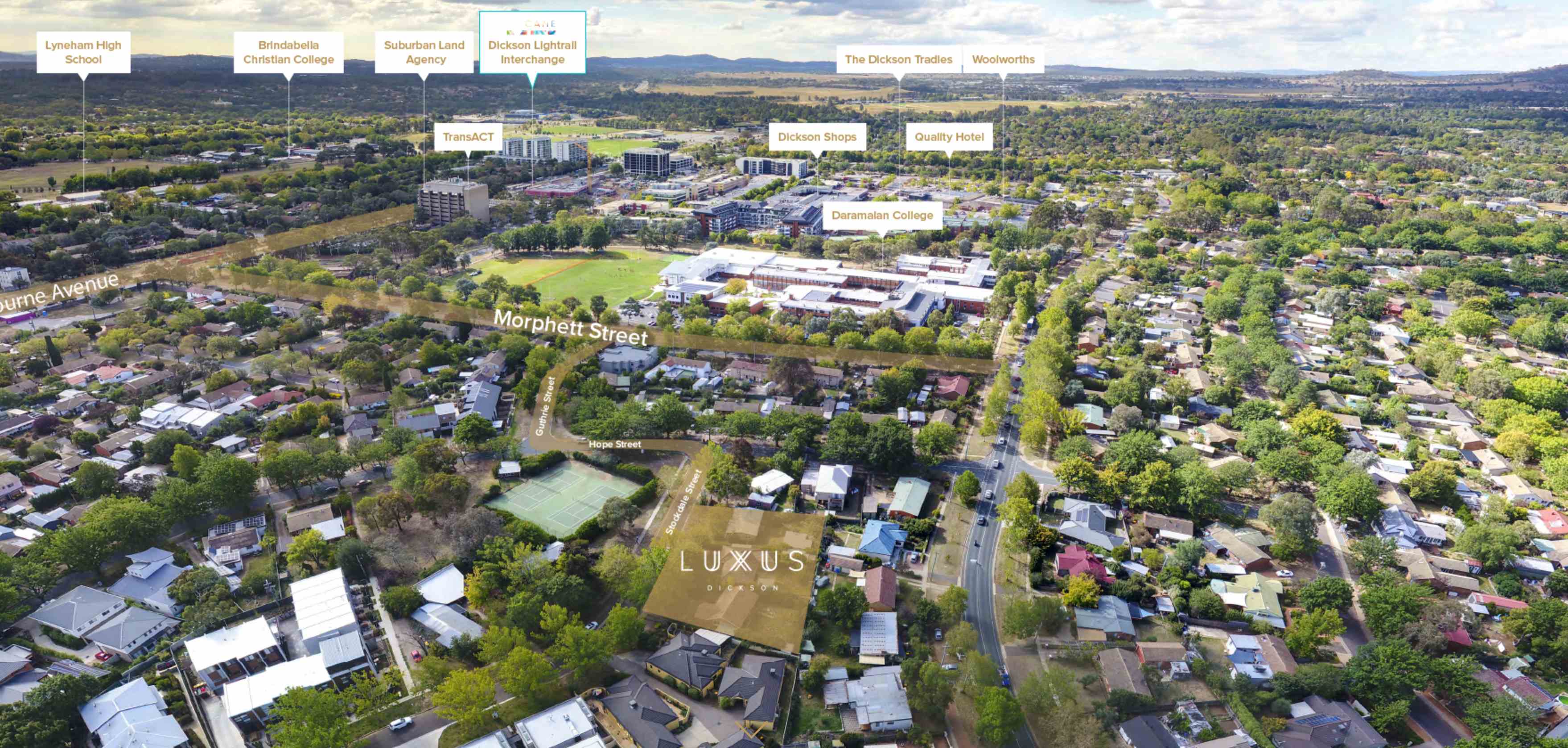 Luxus Residence - Dickson Aerial