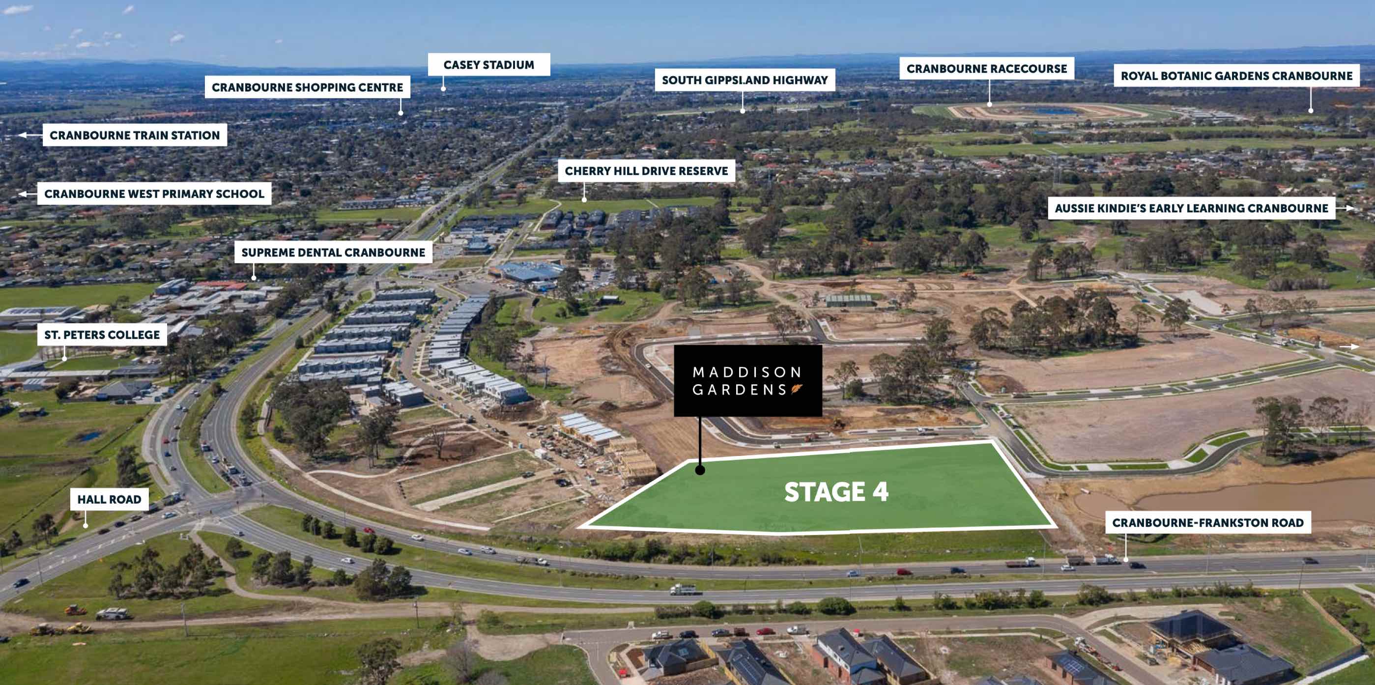 Maddison Gardens Estate - Cranbourne Aerial