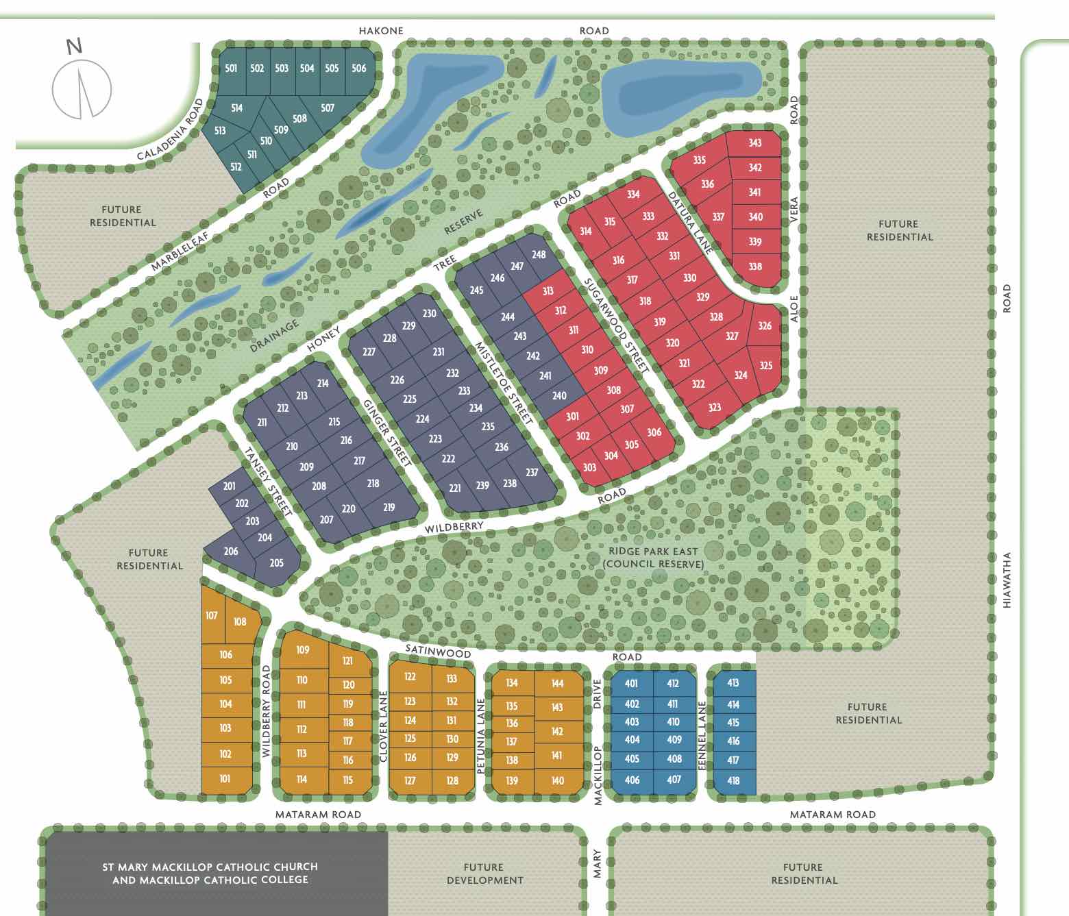 Madison Rise Estate - Woongarrah Masterplan