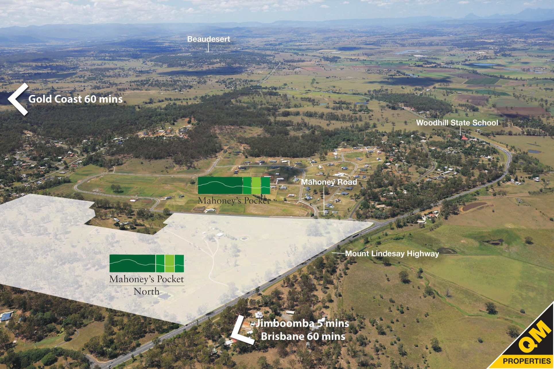 Mahoney's Pocket North Estate - Woodhill Aerial