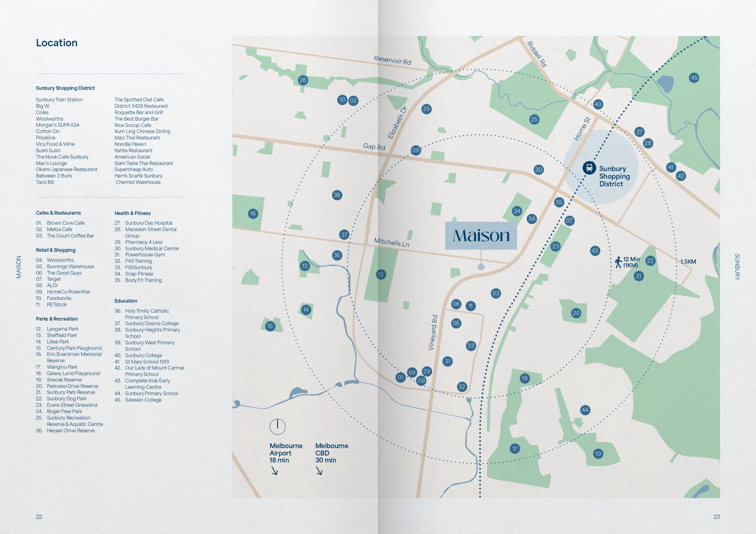 Maison Estate - Sunbury Location Map
