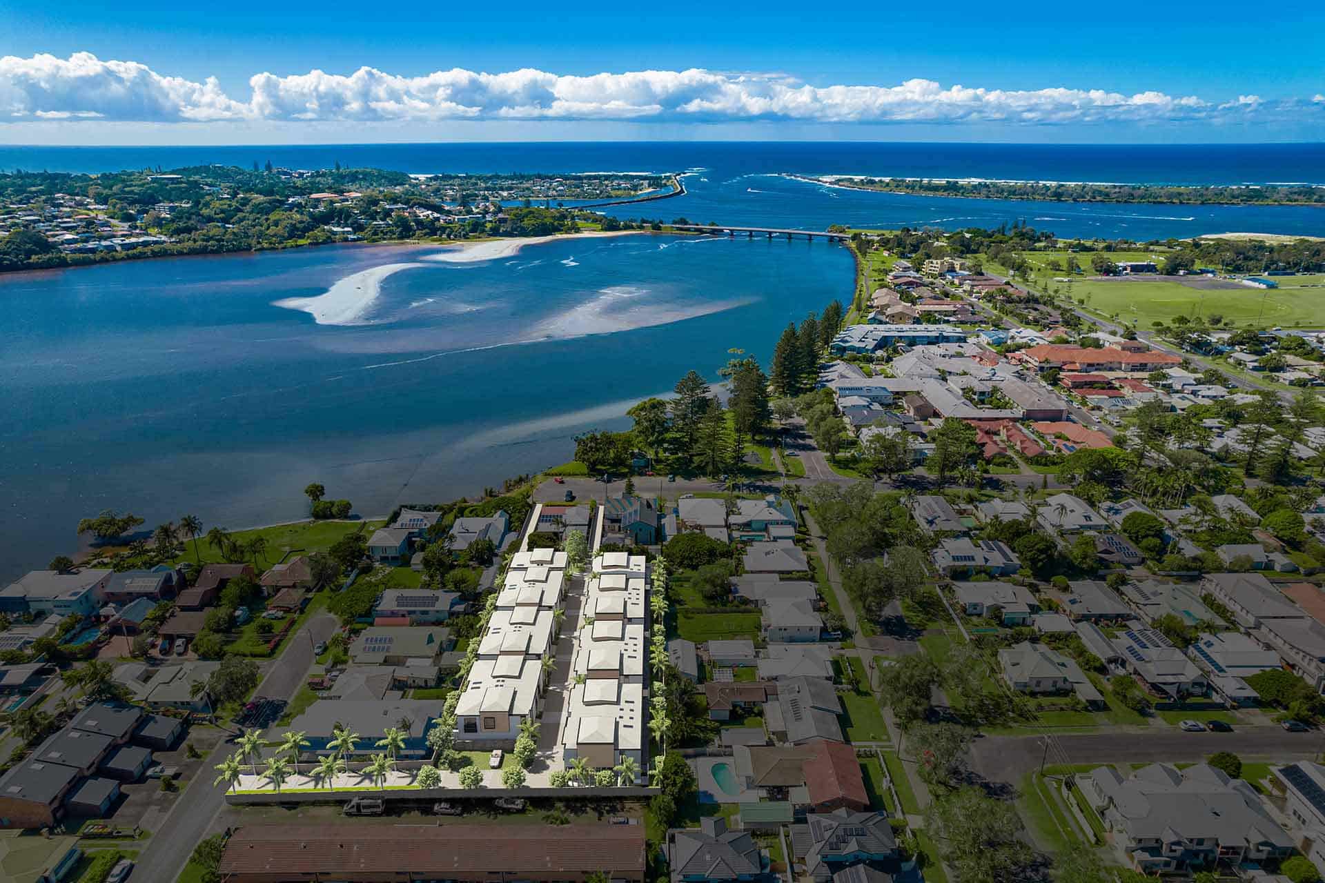 Mana Townhomes - Ballina Aerial