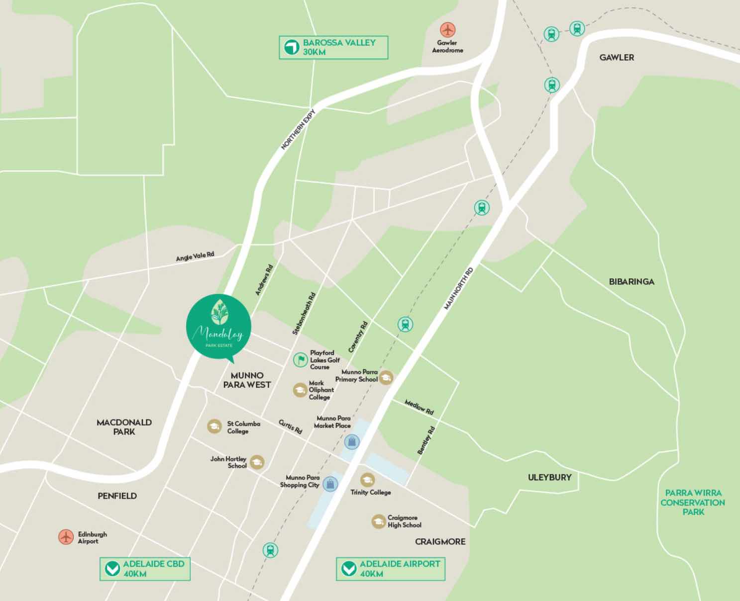 Mandalay Park Estate - Munno Para West Location map