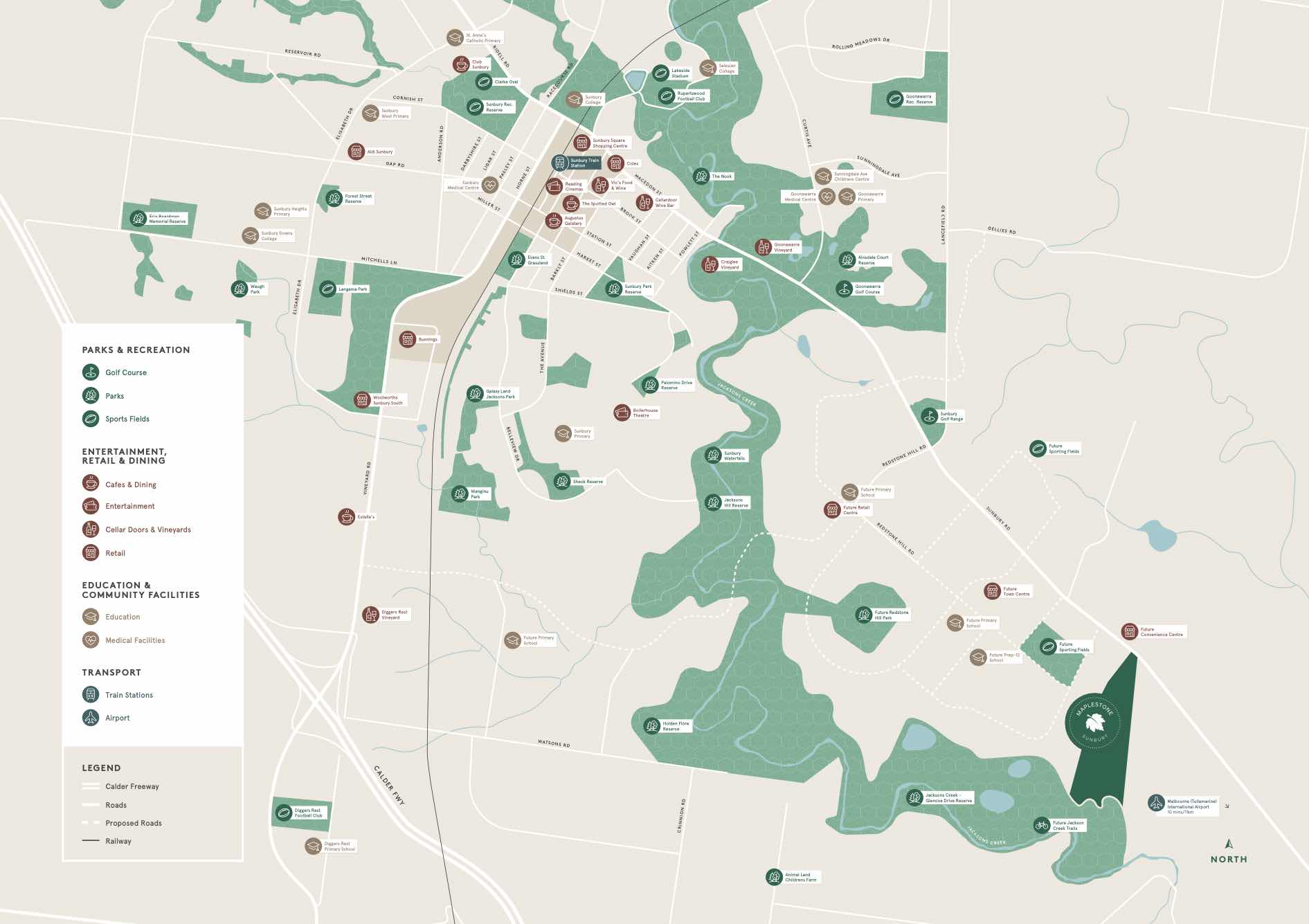 Maplestone Estate - Sunbury Location m Location Map