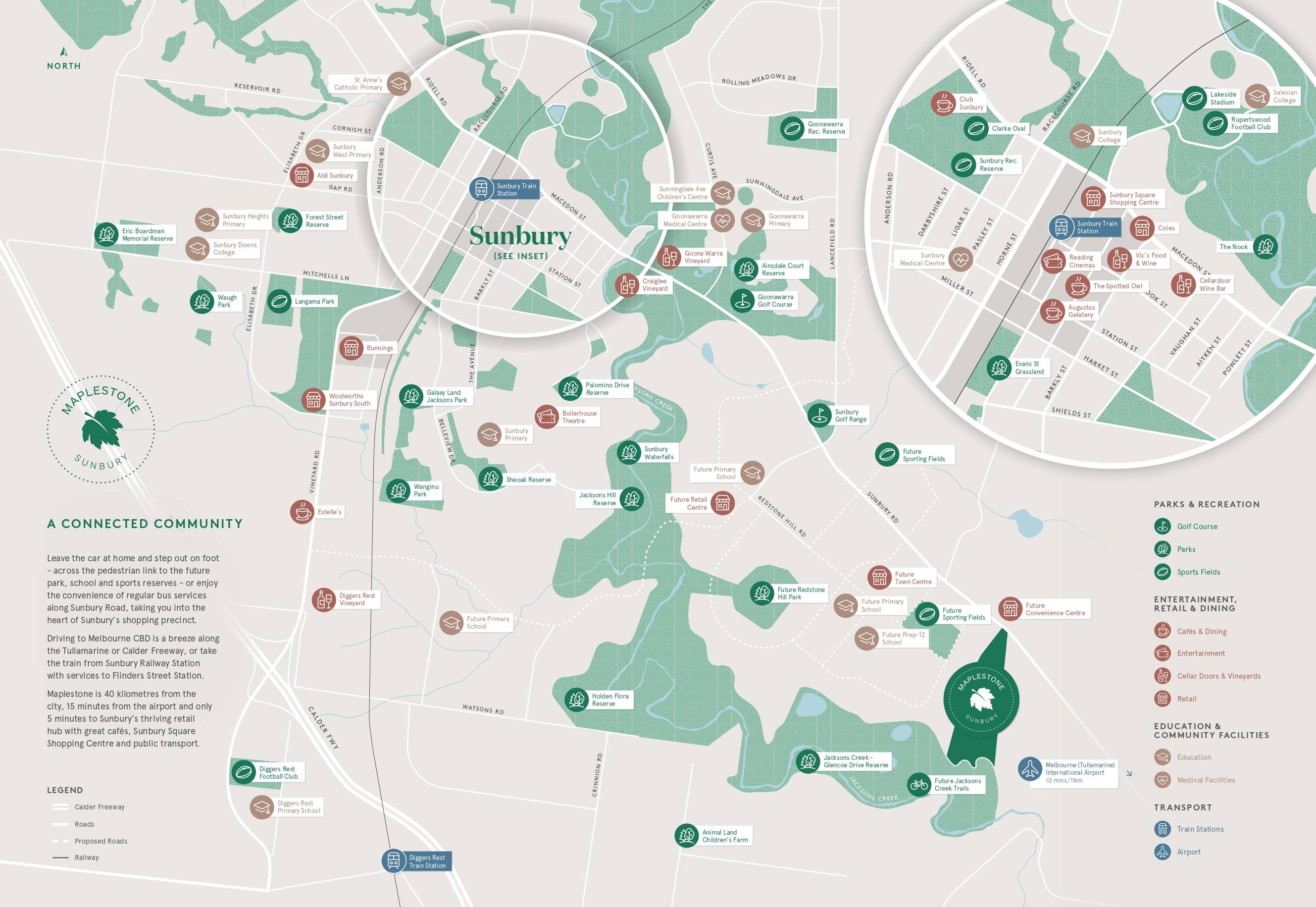 Maplestone Estate - Sunbury Location Map