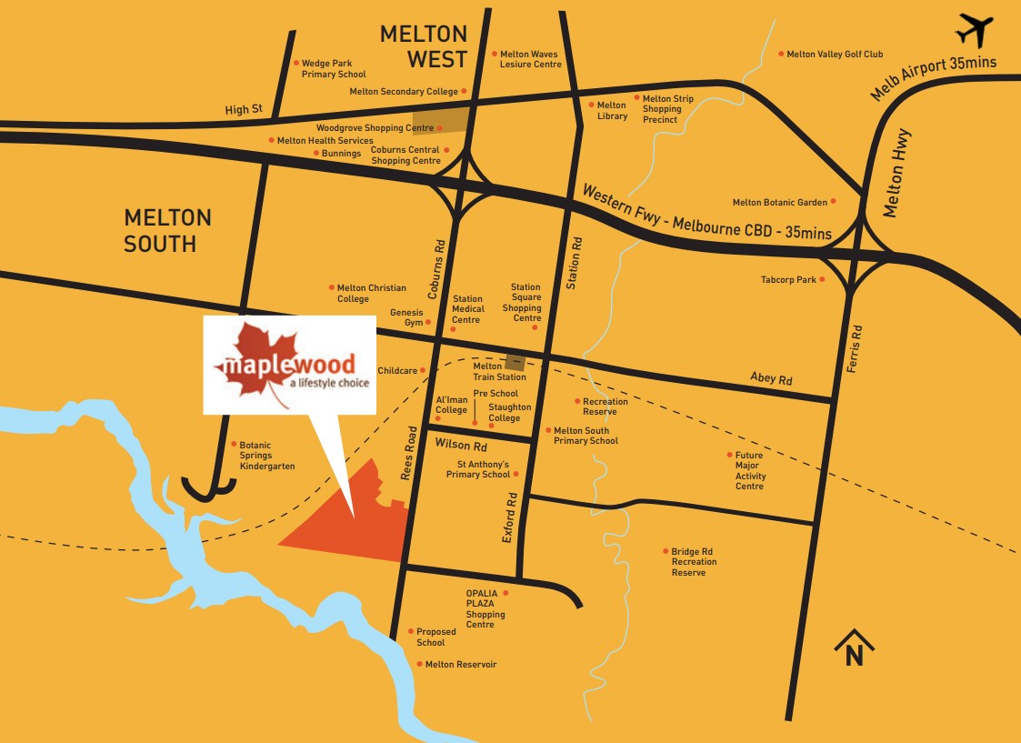 Maplewood Estate - Melton South Location Map