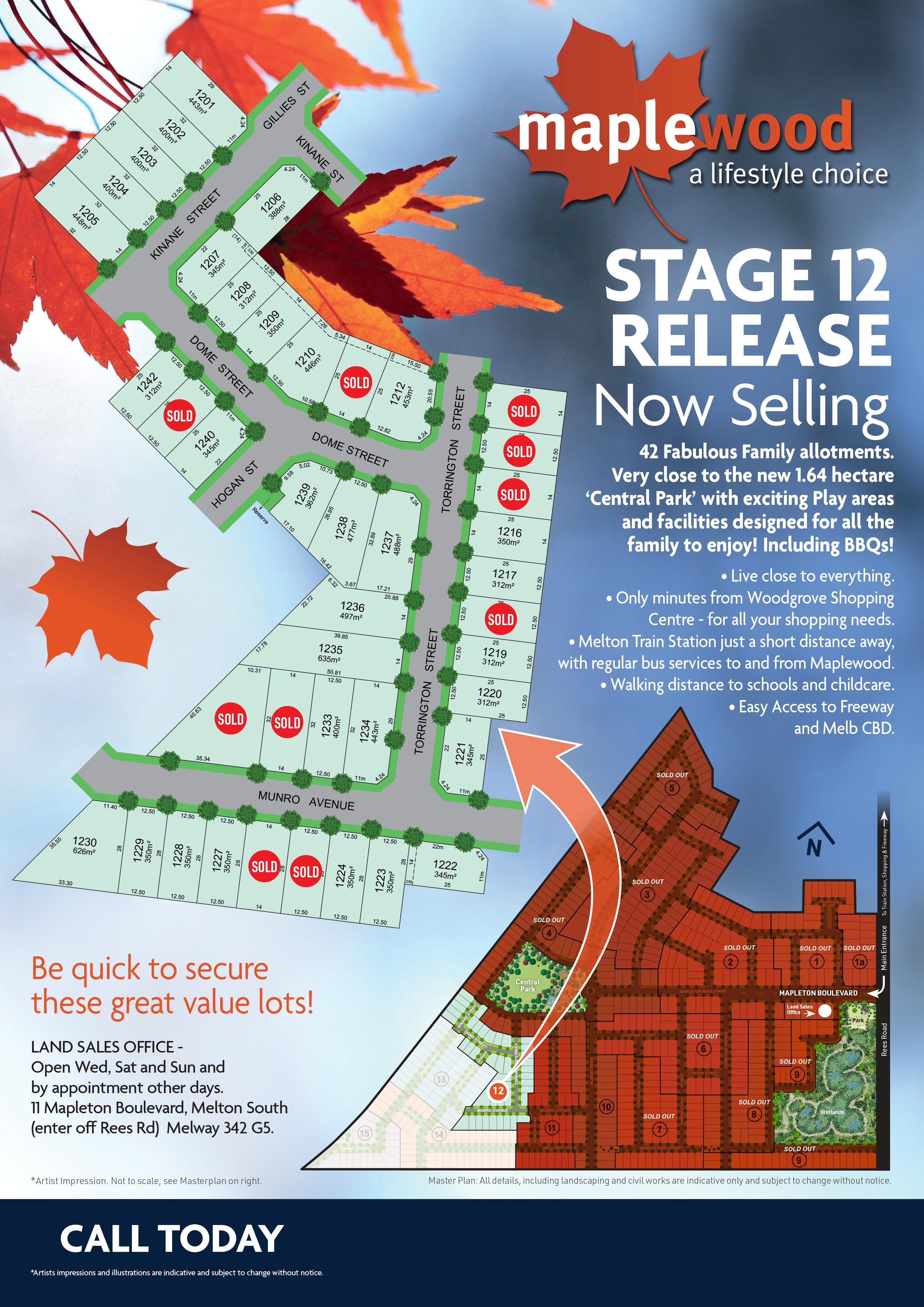 Maplewood Estate - Melton South Release Map