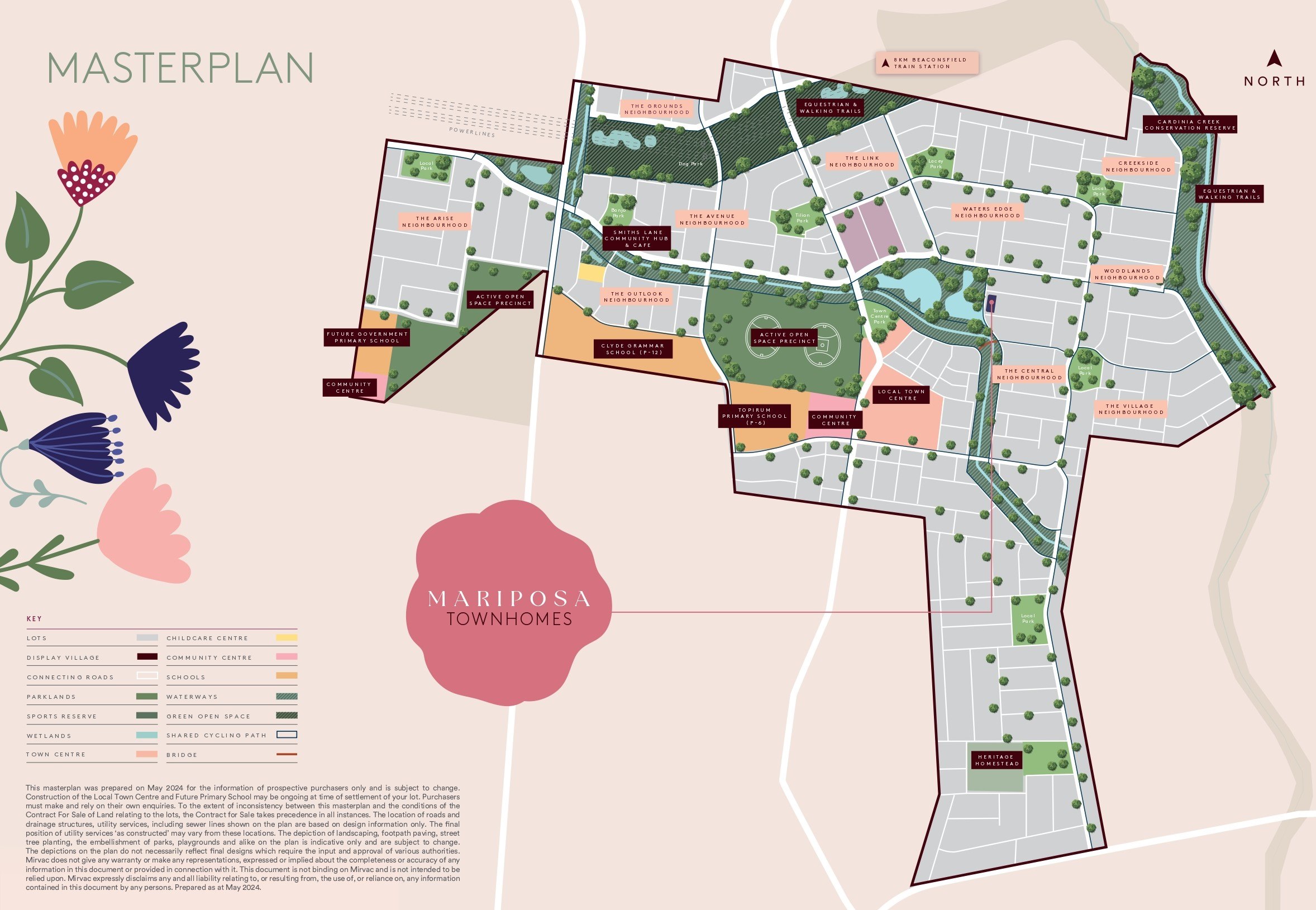 Mariposa Townhome Collection at Smiths Lane Estate - Clyde North Location Map