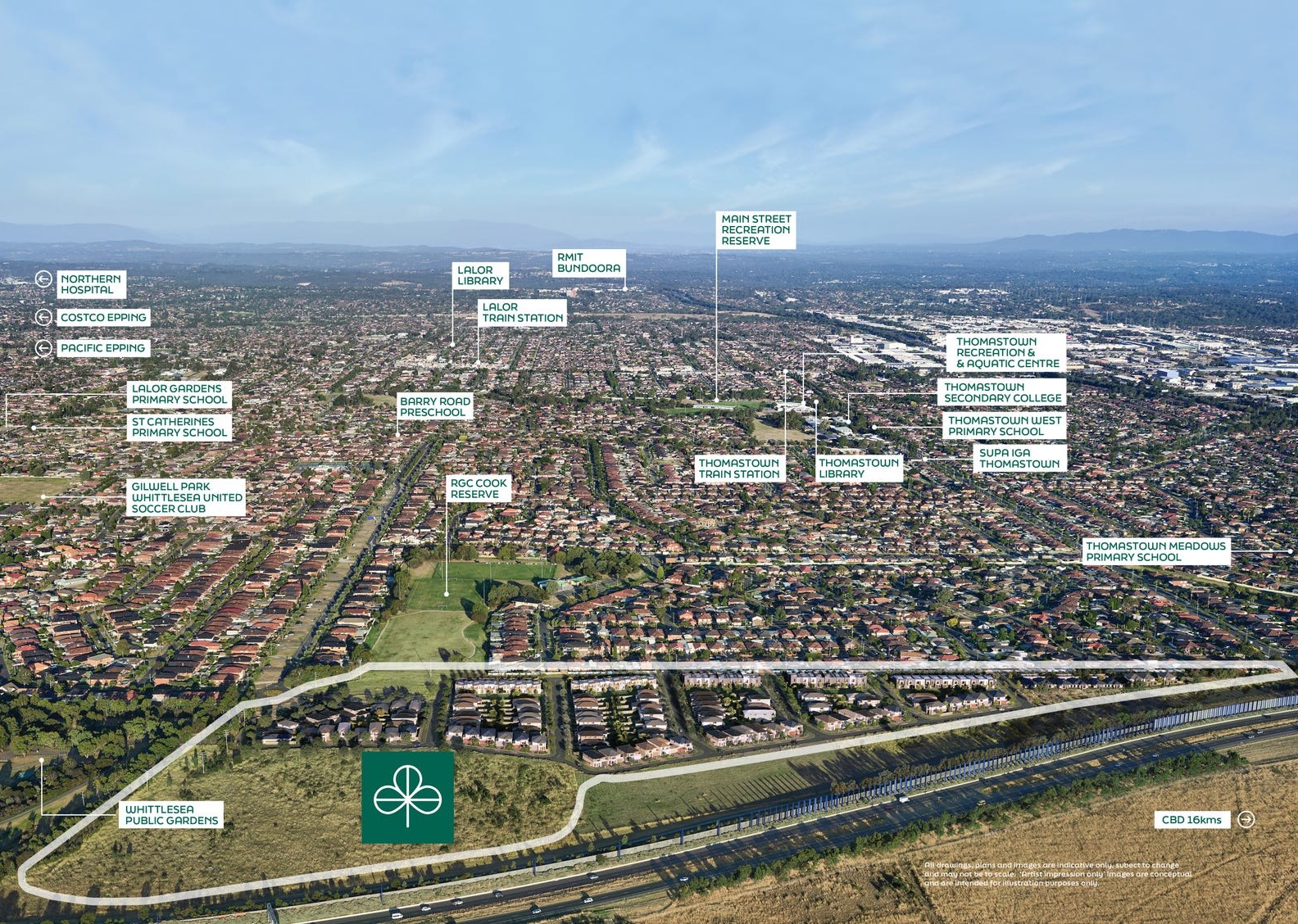 Marran Run Estate - Thomastow Location Map