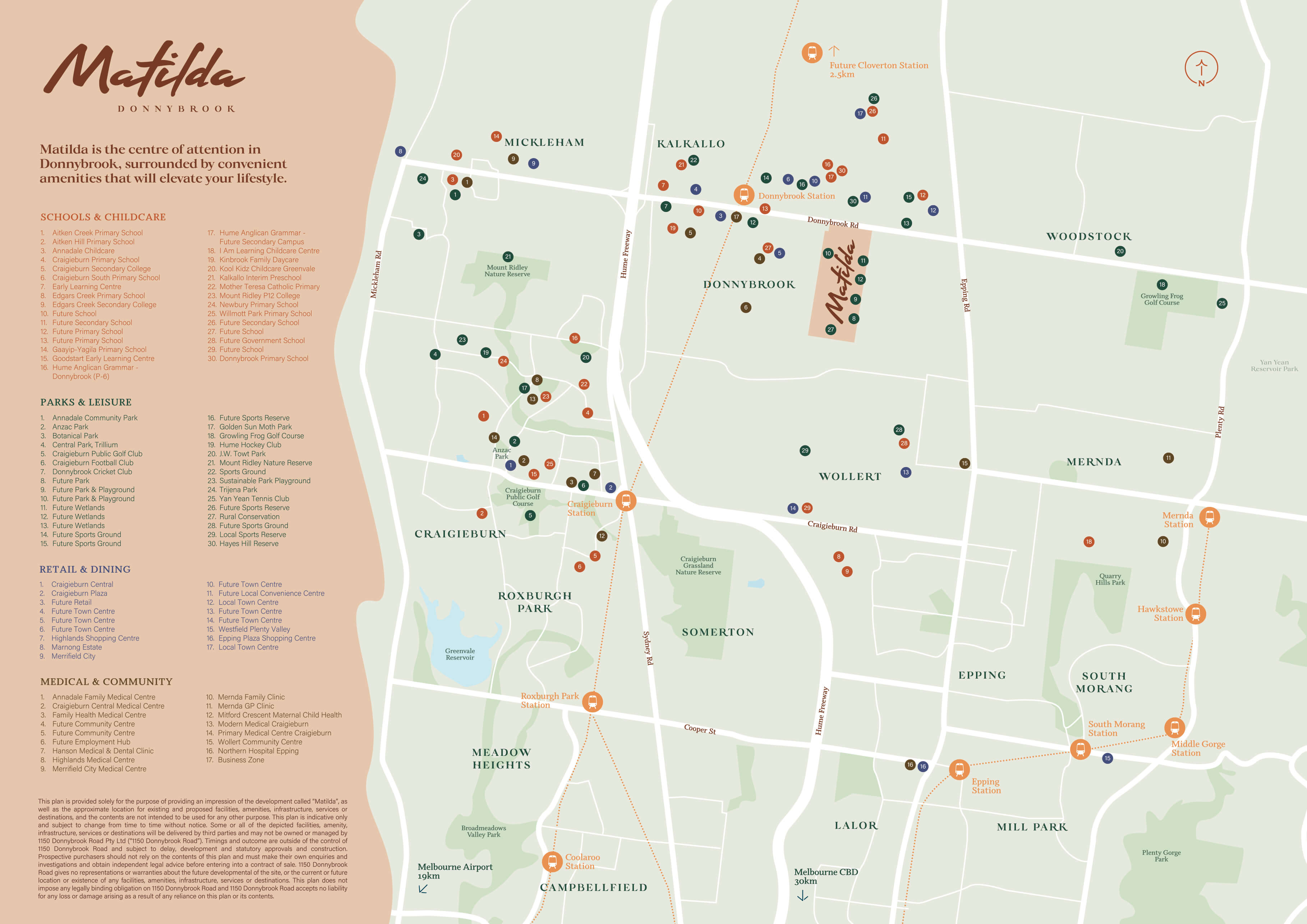 Matilda - Donnybrook Location Map