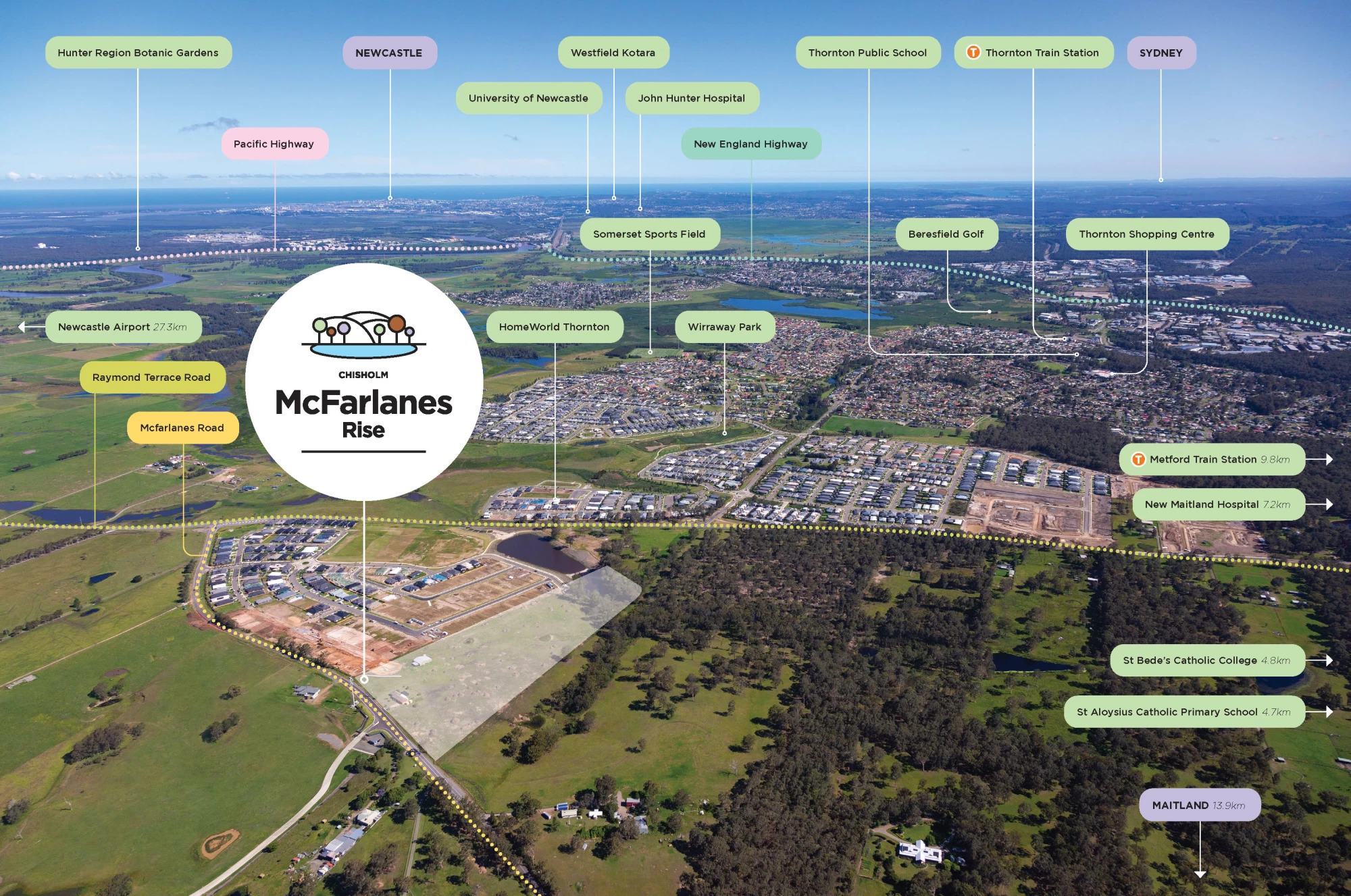 McFarlanes Estate - Chisholm Aerial