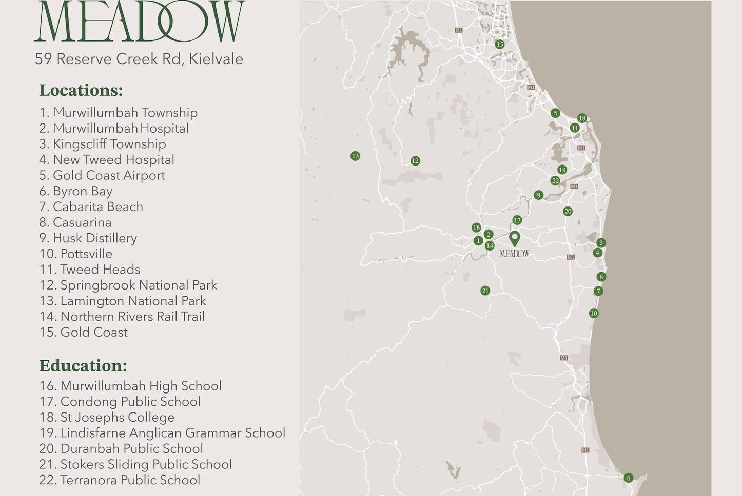 Meadow Estate - Kielvale Location Map