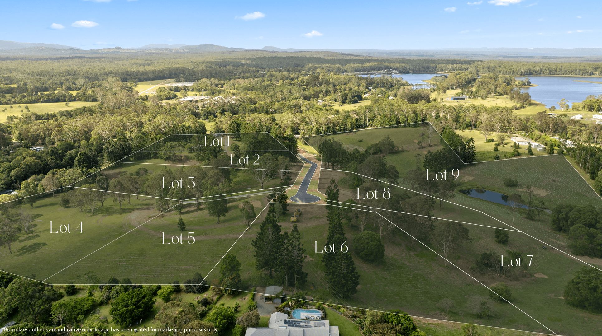 Meadow Lane Estate - Lake MacDonald Aerial