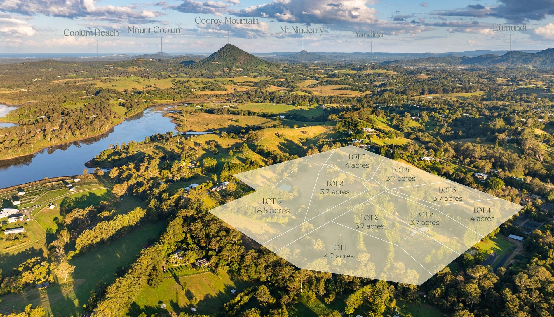 Meadow Lane Estate - Lake MacDonald Aerial