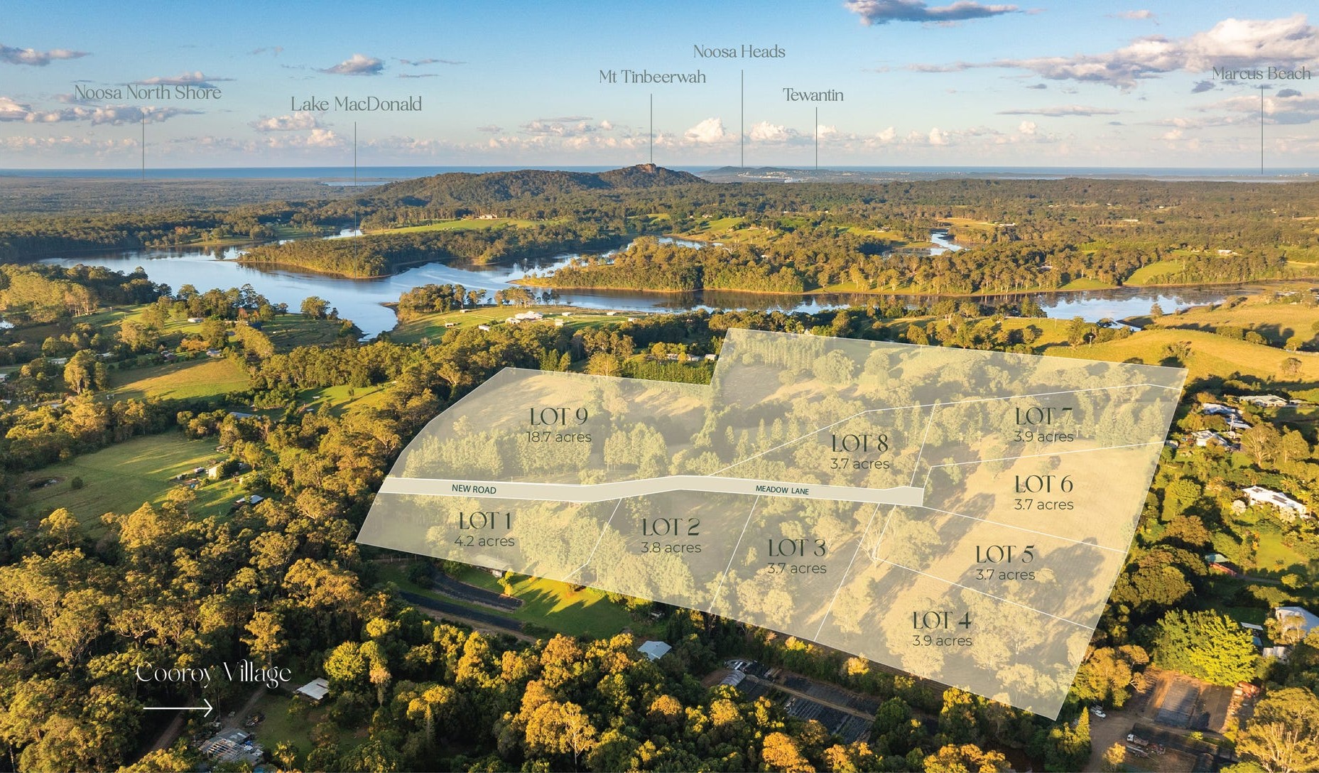 Meadow Lane Estate - Lake MacDonald Aerial