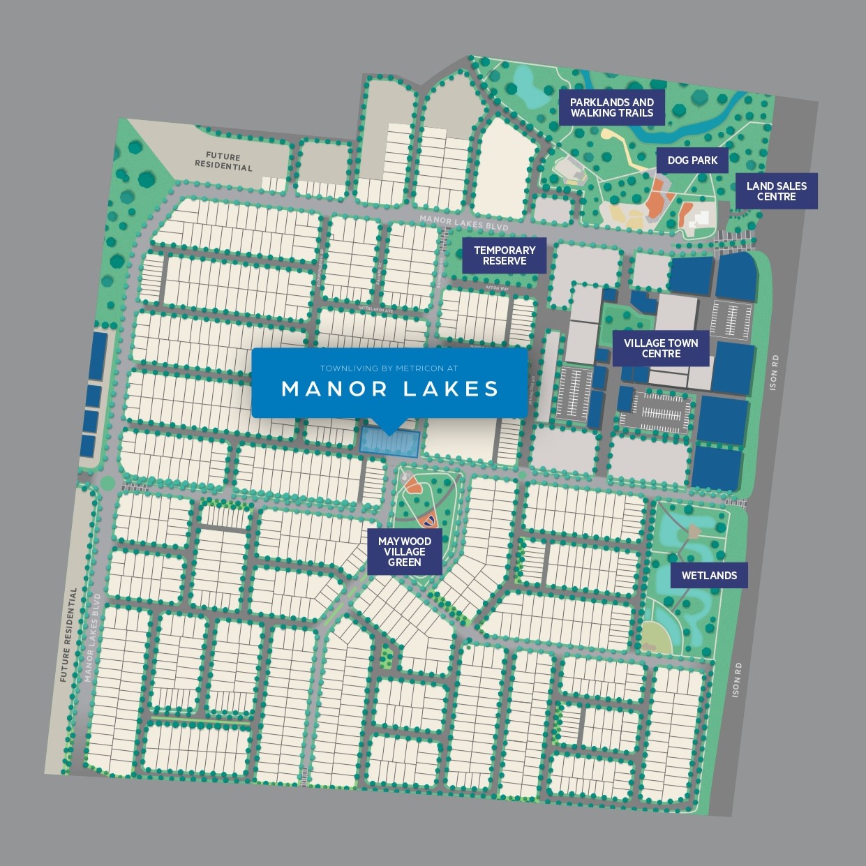 Metricon TownLiving at Manor Lakes - Manor Lakes Location Map