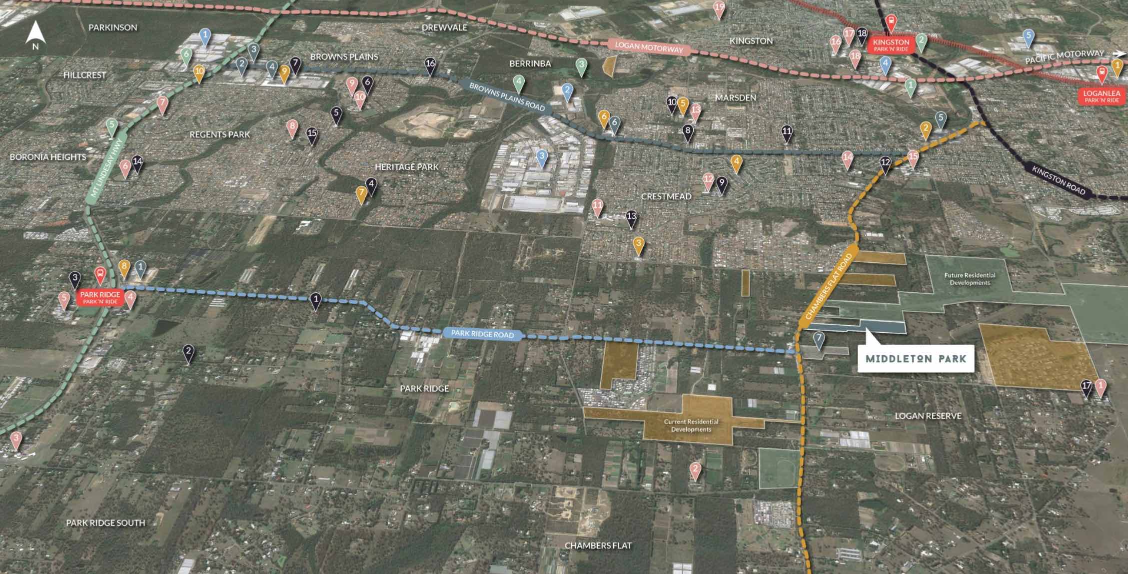 Middleton Park Estate - Logan Reserve Location map