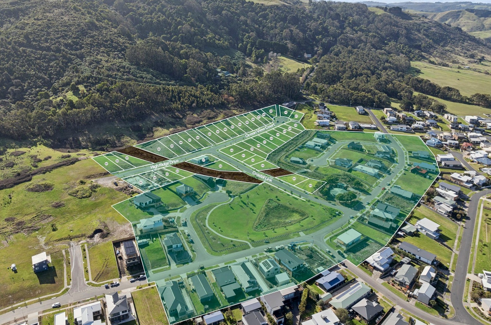 Milford Beach Estate - Apollo Bay Aerial