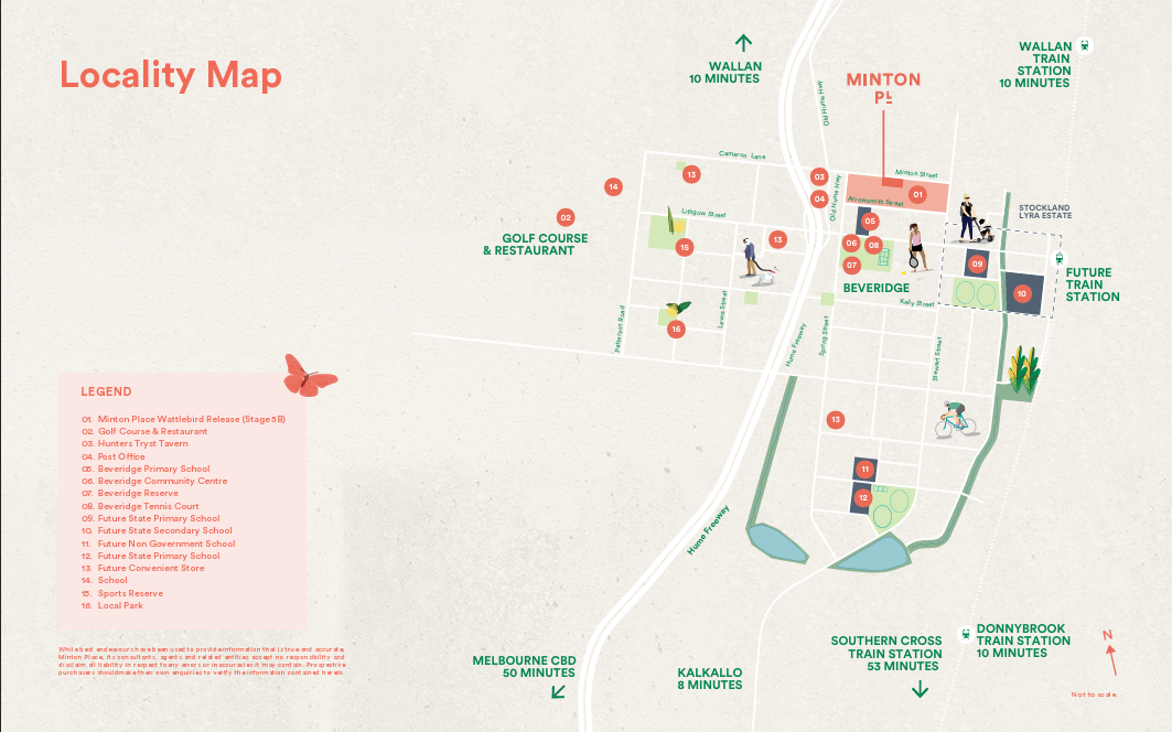 Minton Place Estate - Beveridge Location Map