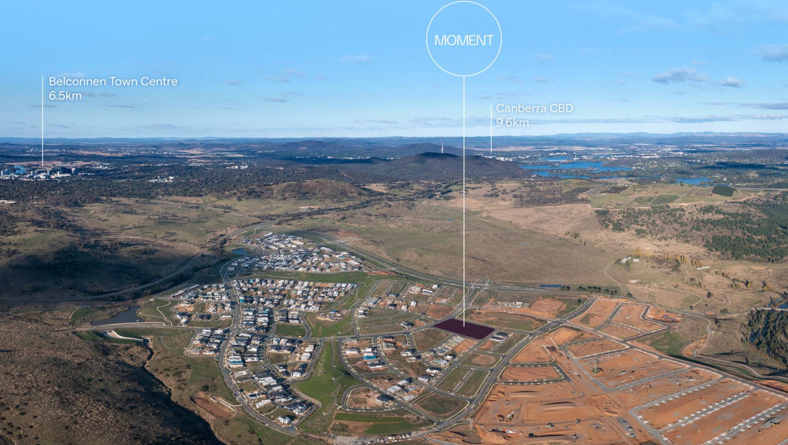 Moment Townhouses - Whitlam Aerial