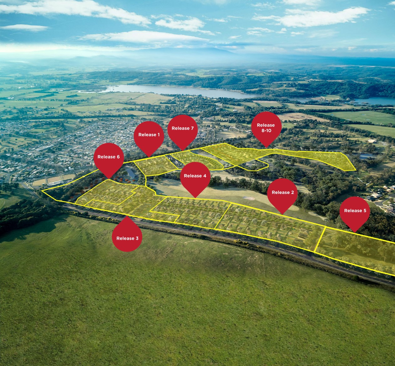 Monash Views Estate - Newborough Aerial