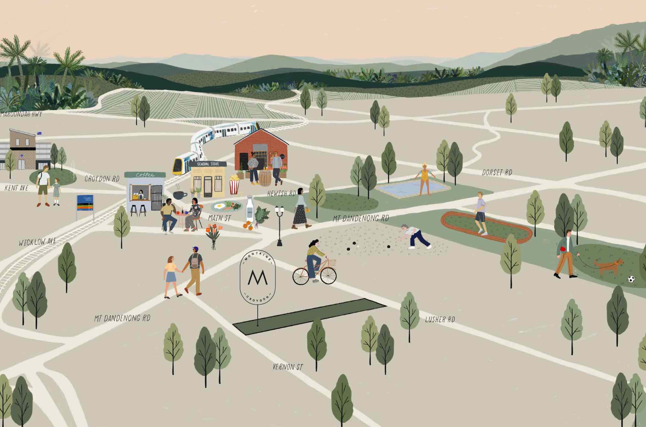 Montaine Estate - Croydon Illustration