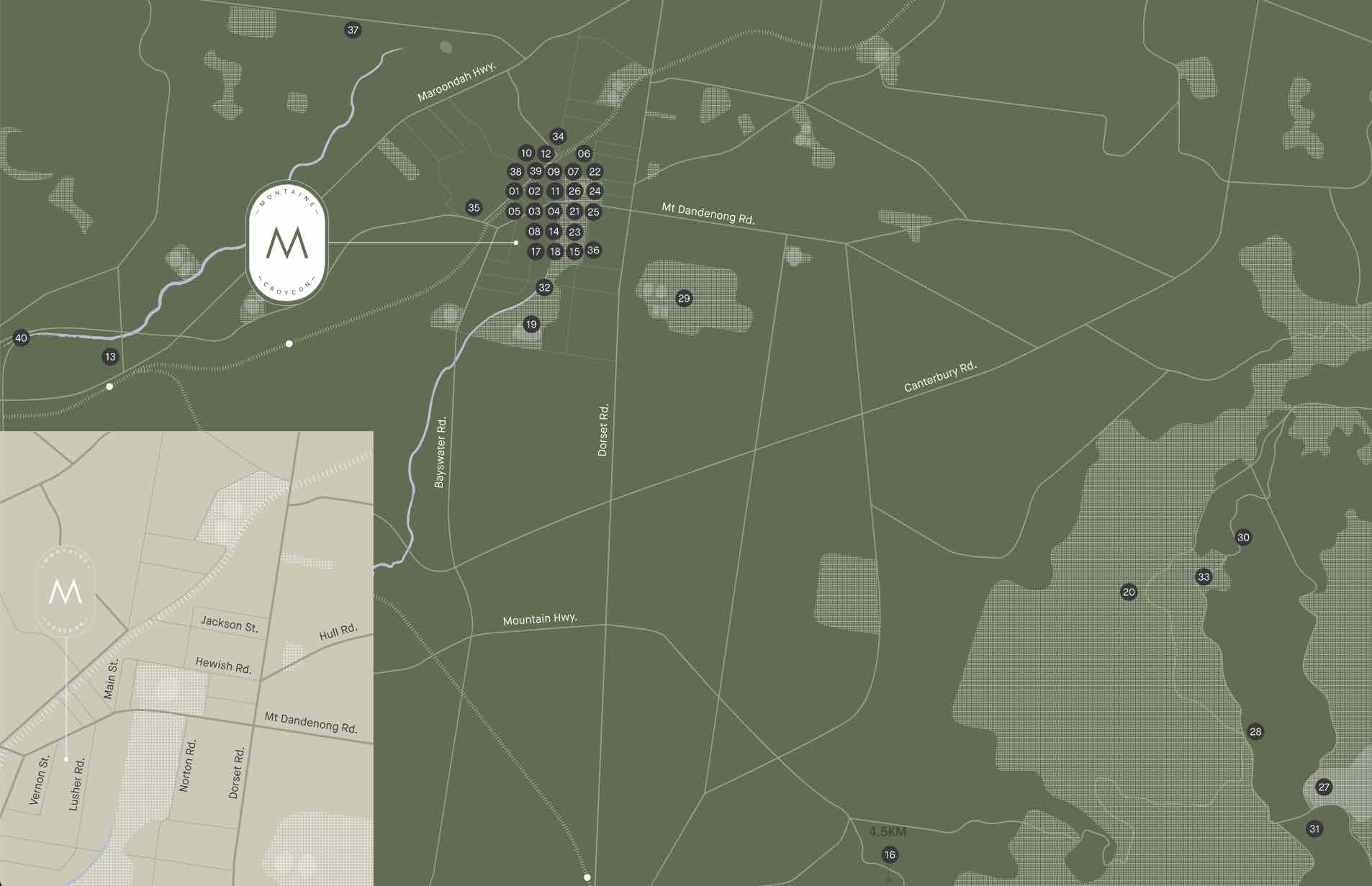 Montaine Estate - Croydon Location map