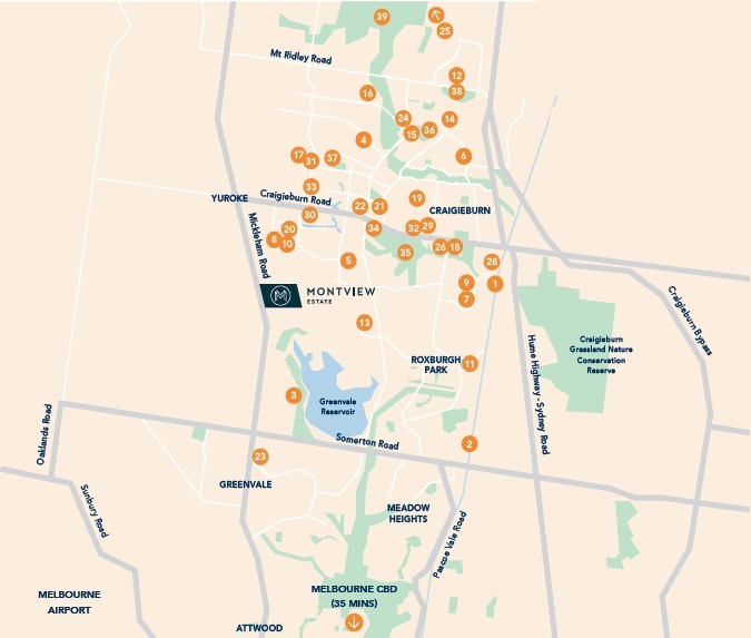 Montview Estate - Craigiebur Location Map