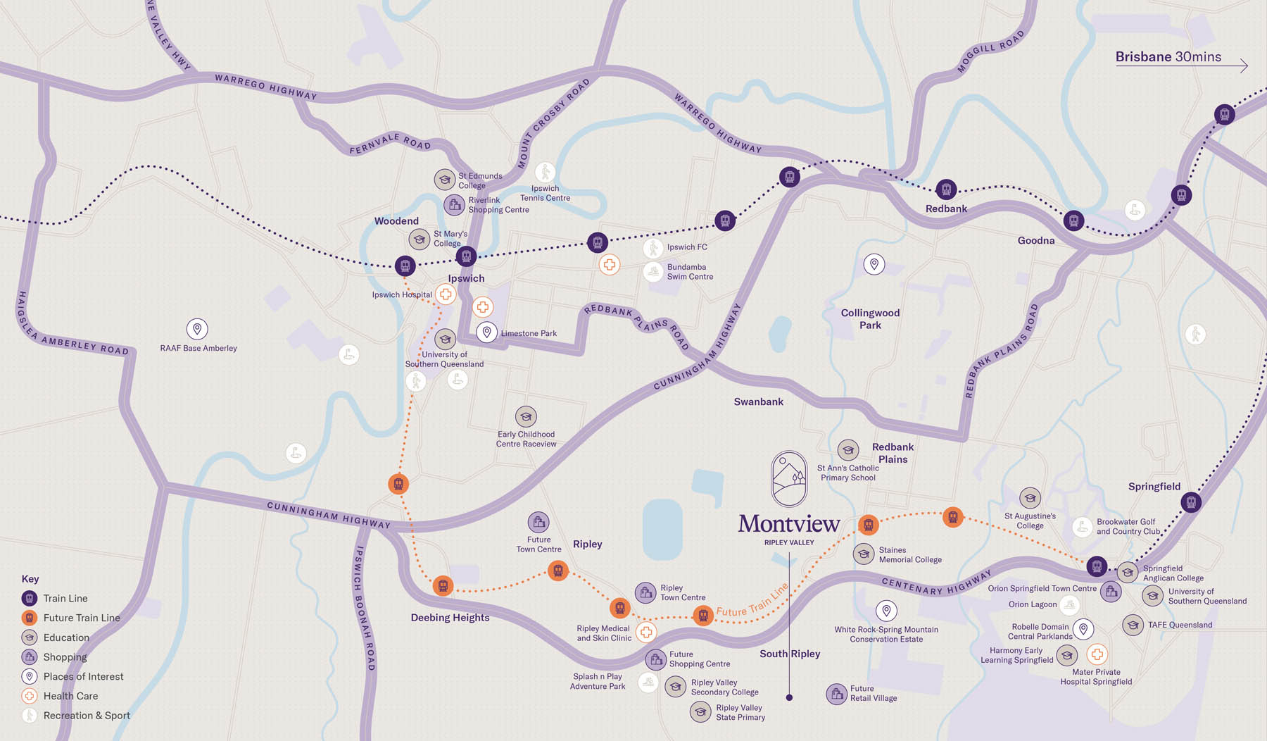 Montview Ripley Valley Estate - White Rock Location Map
