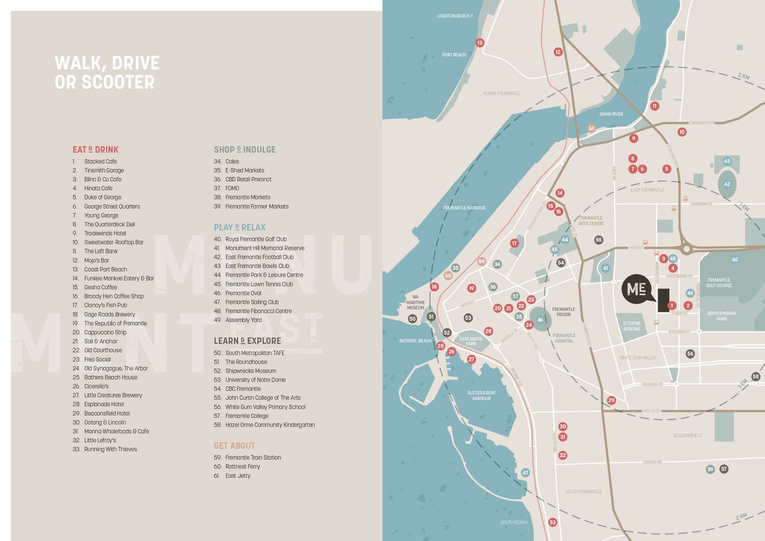 Monument East Estate - Fremantle Location Map