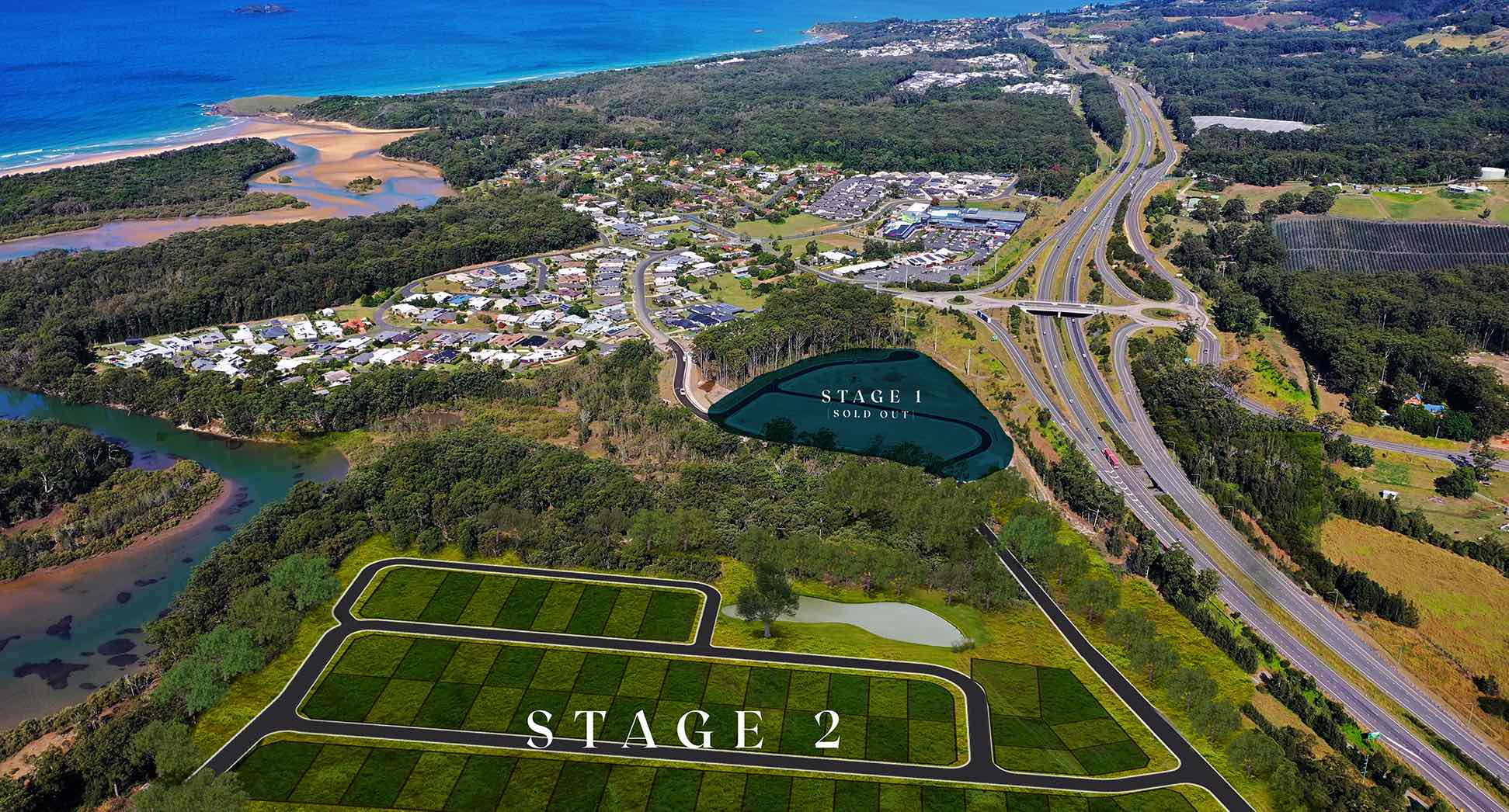 Moonee Beach Estate - Moonee Beach Aerial