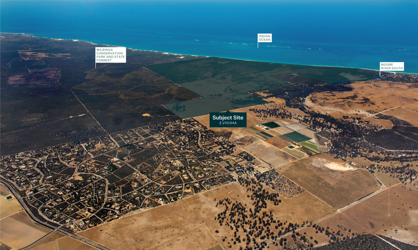 Moore River South Estate - Caraban Aerial