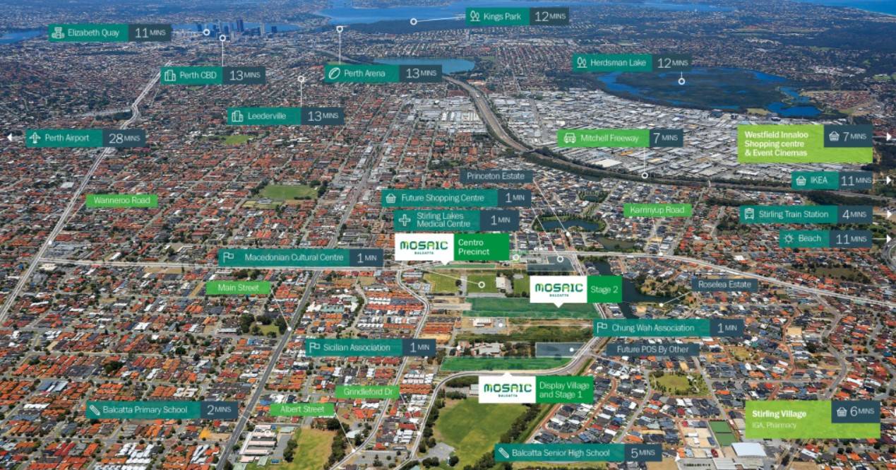 Mosaic Estate - Balcatt Aerial