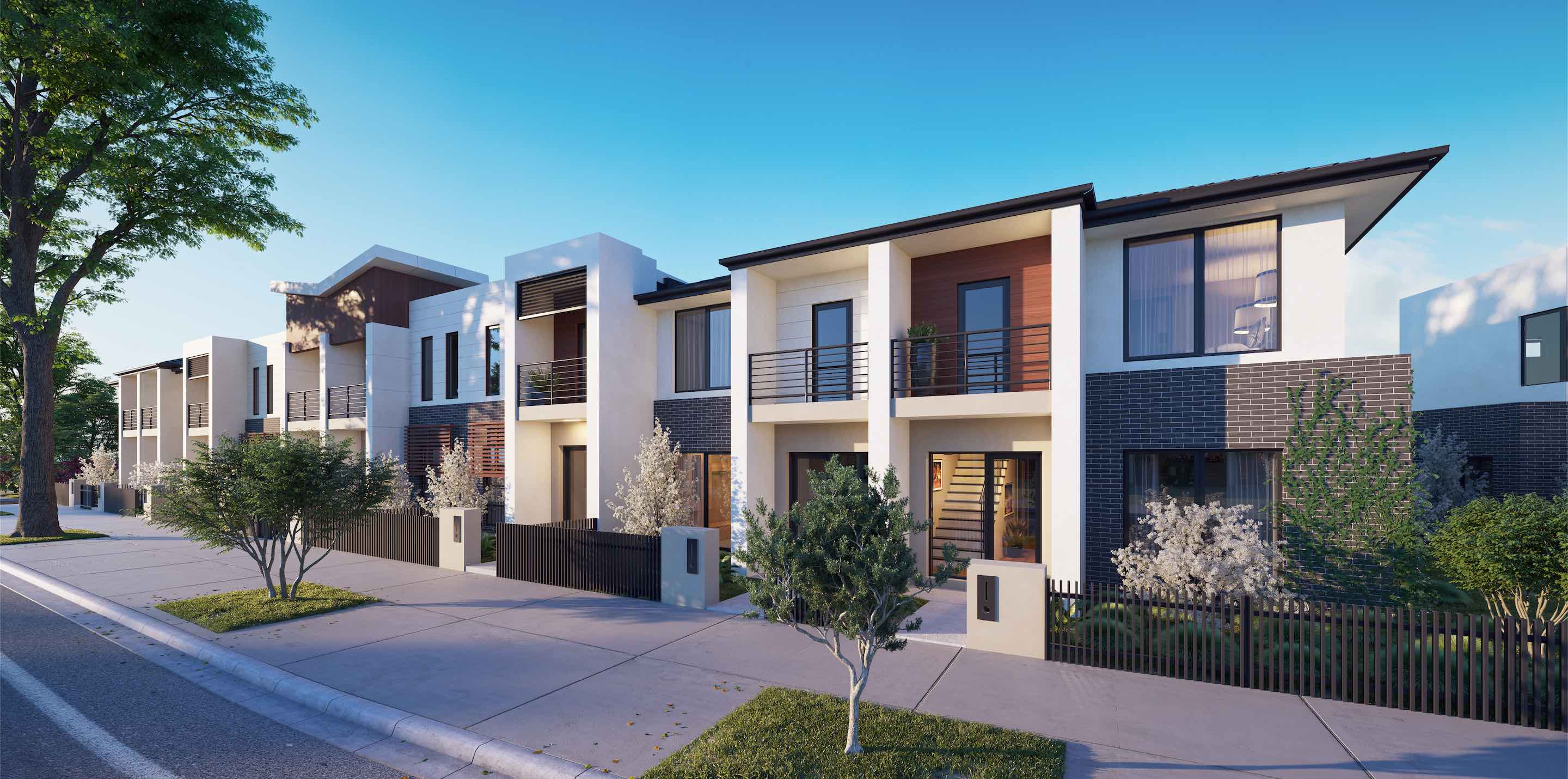 Mosaic Townhouses Estate - Lalor Render