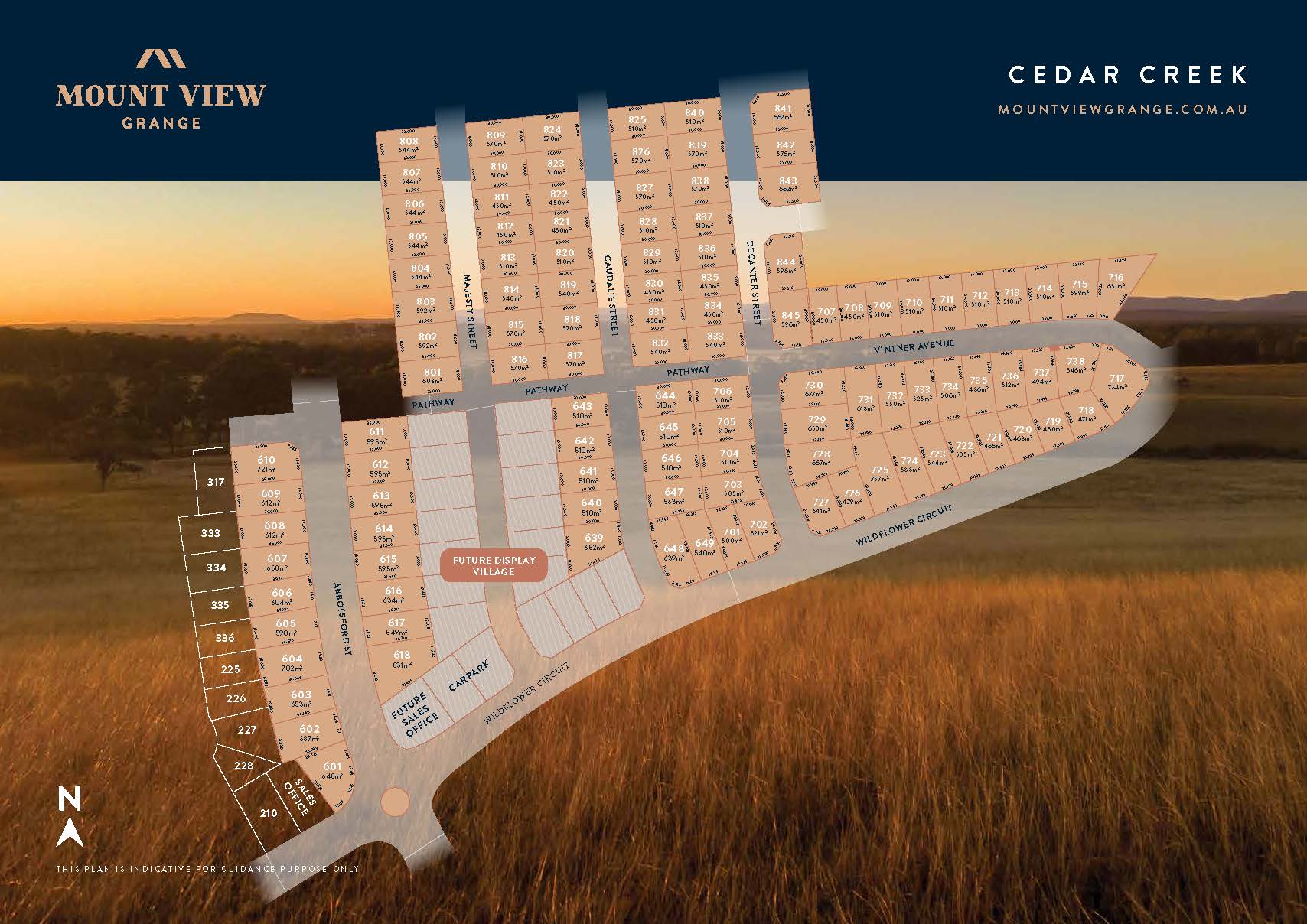 Mount View Grange Estate - Bellbird Release Map