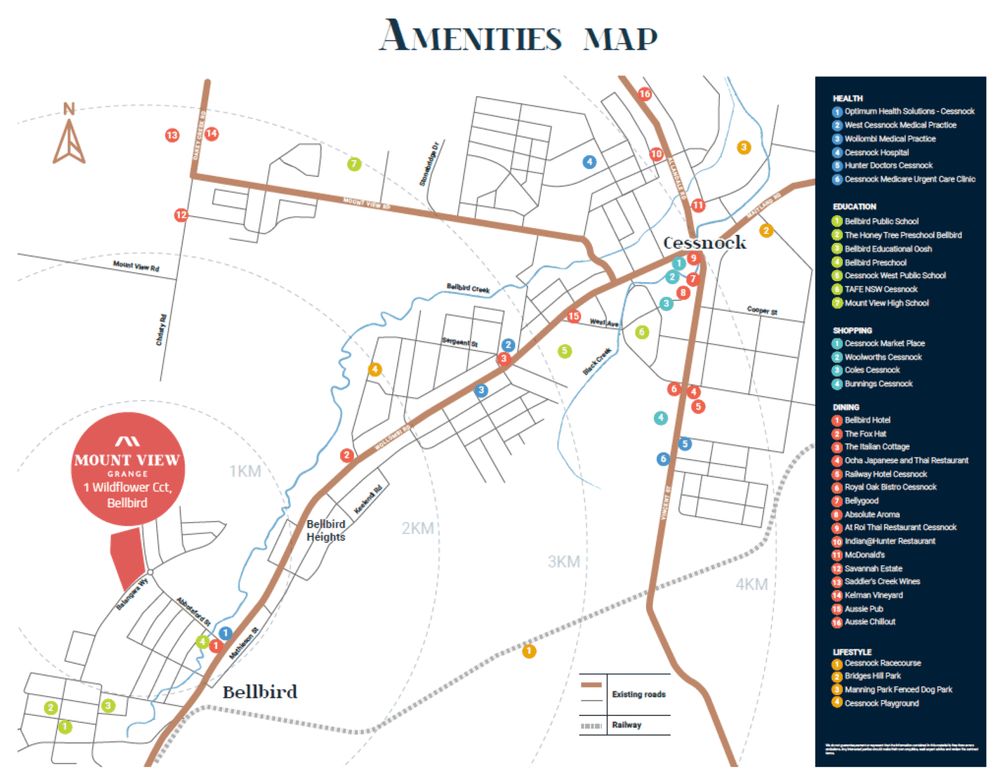 Mount View Grange Estate - Bellbird Location Map