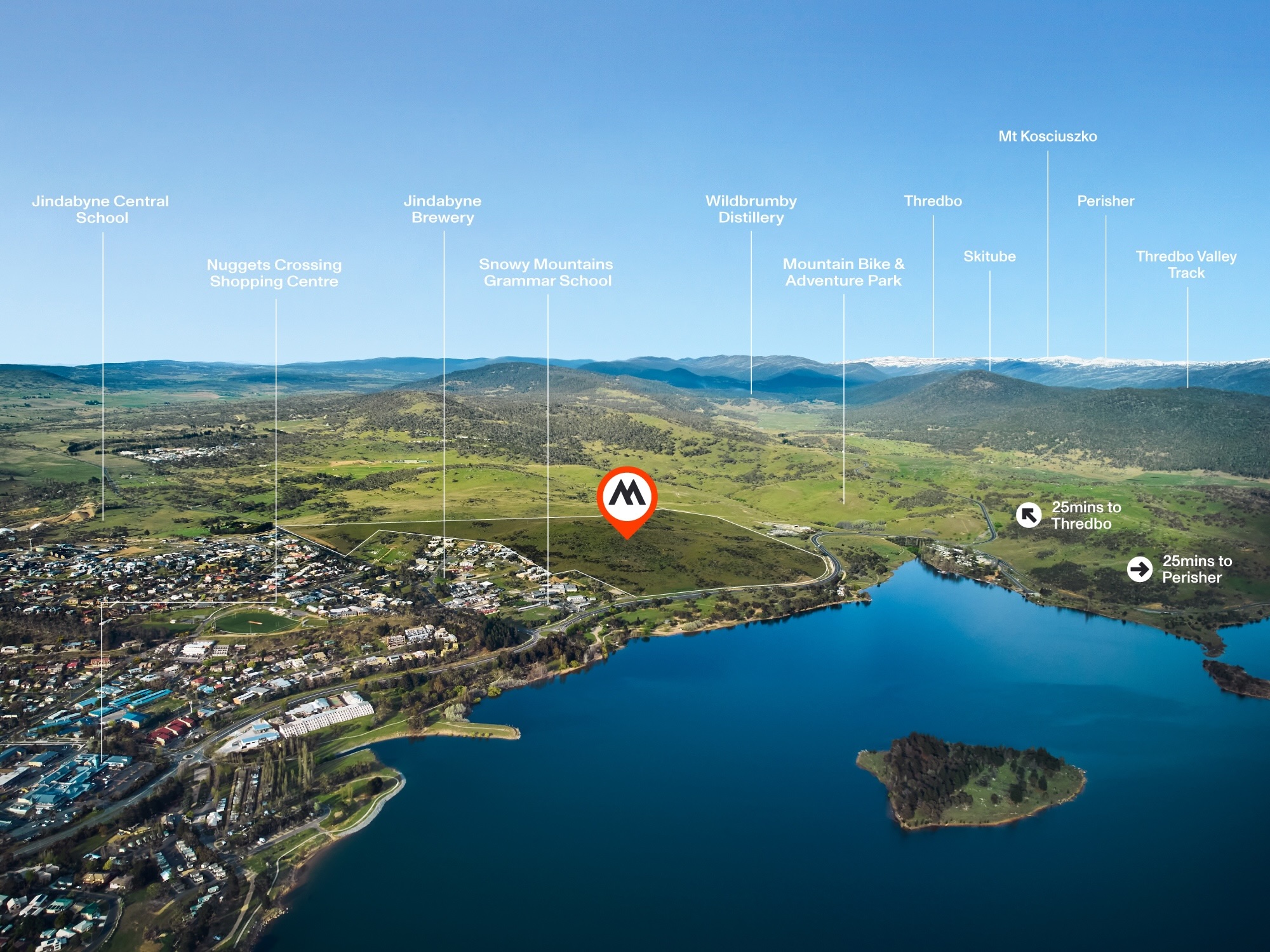 Mountainside Estate - Jindabyne Location Map