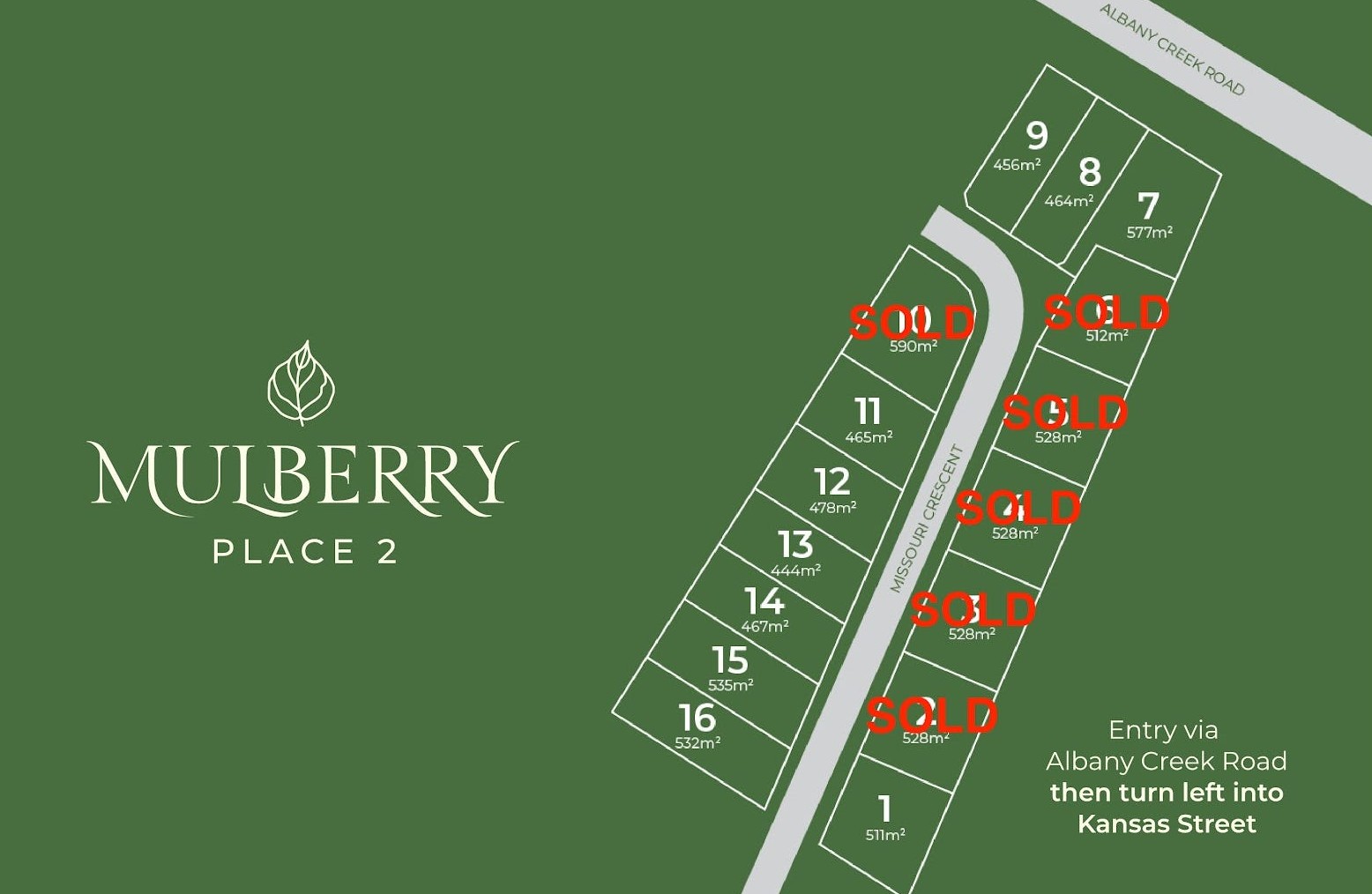 Mulberry Place Estate - Bridgeman Downs Release Map
