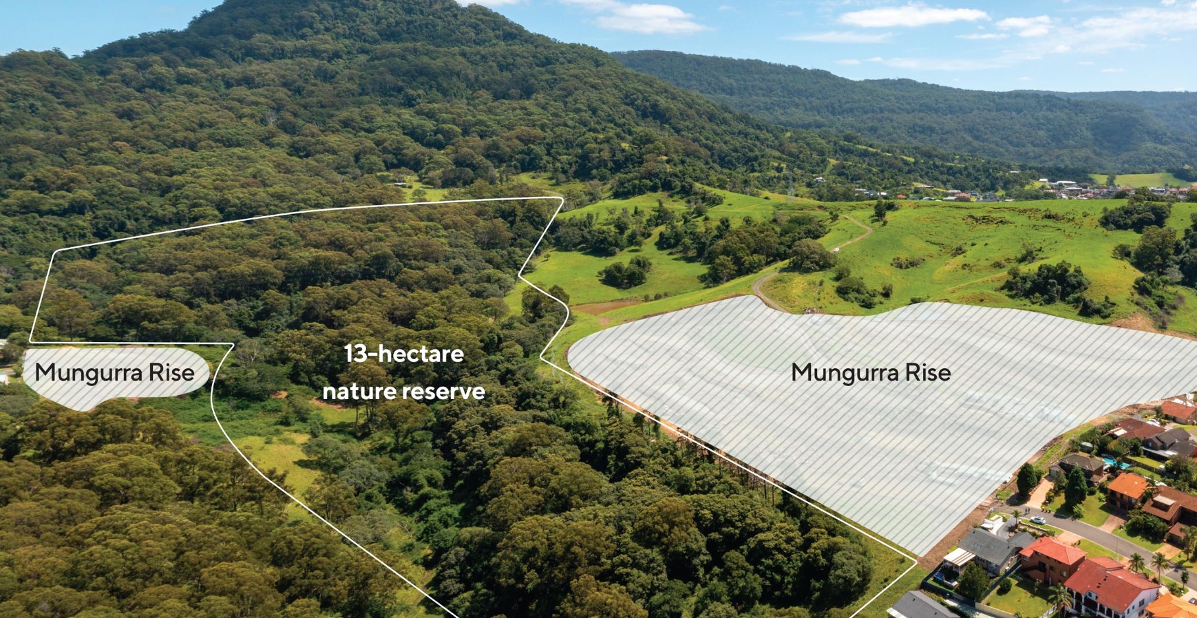 Mungurra Rise Estate - Cordeaux Heights Aerial