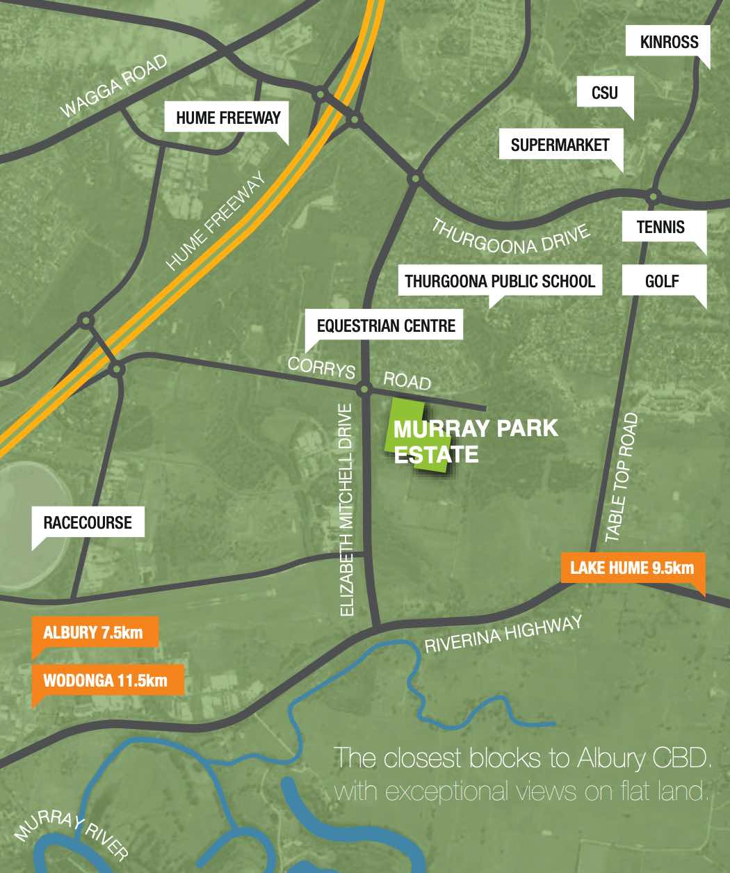 Murray Park Estate - Thurgoona Location map