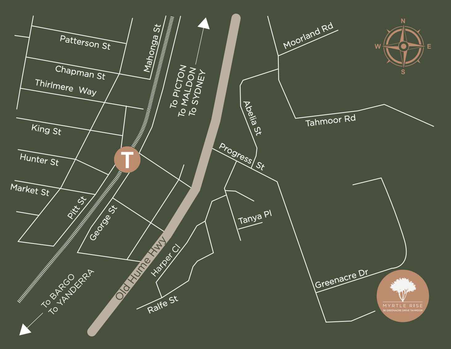 Myrtle Rise Estate - Tahmoor Location map