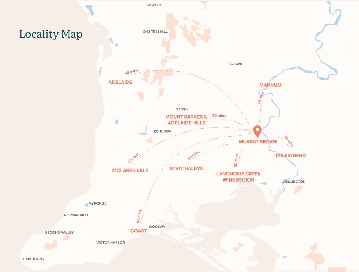 Narooma Rise Estate - Murray Bridge Location Map